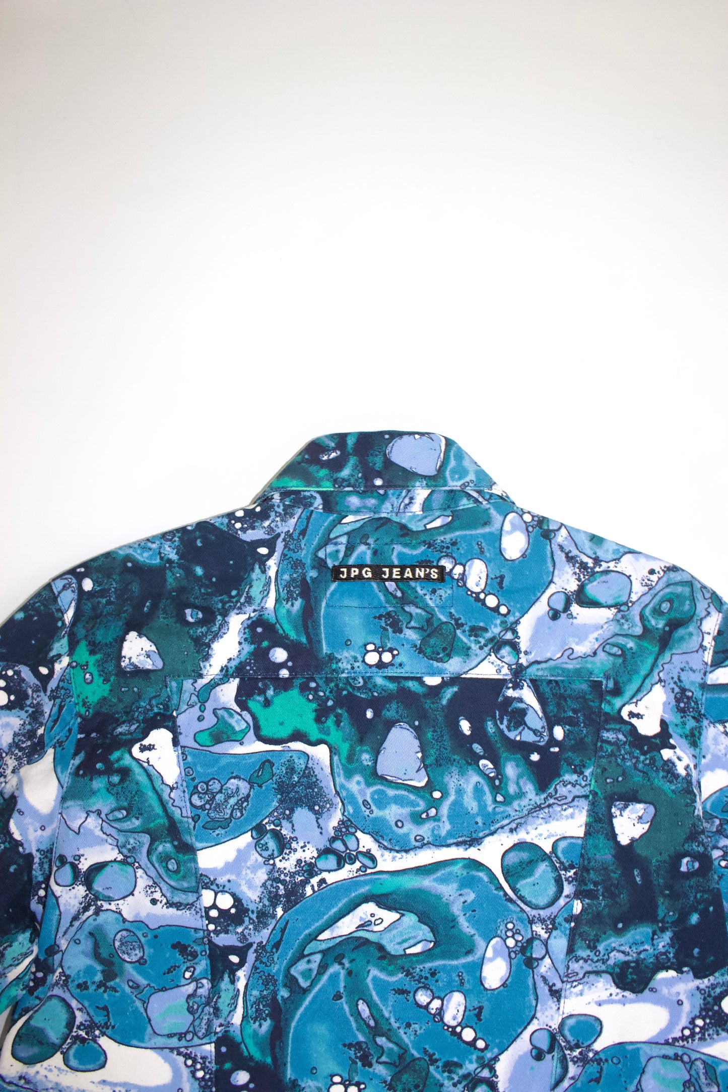 Jean Paul Gaultier SS 2001 blue printed jacket