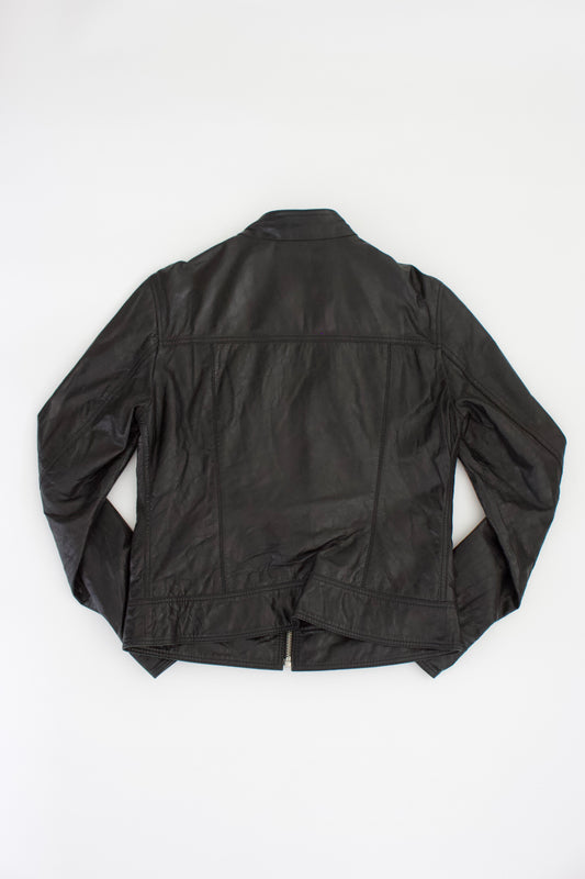 Dolce & Gabbana 2000s black leather multi-pocket jacket