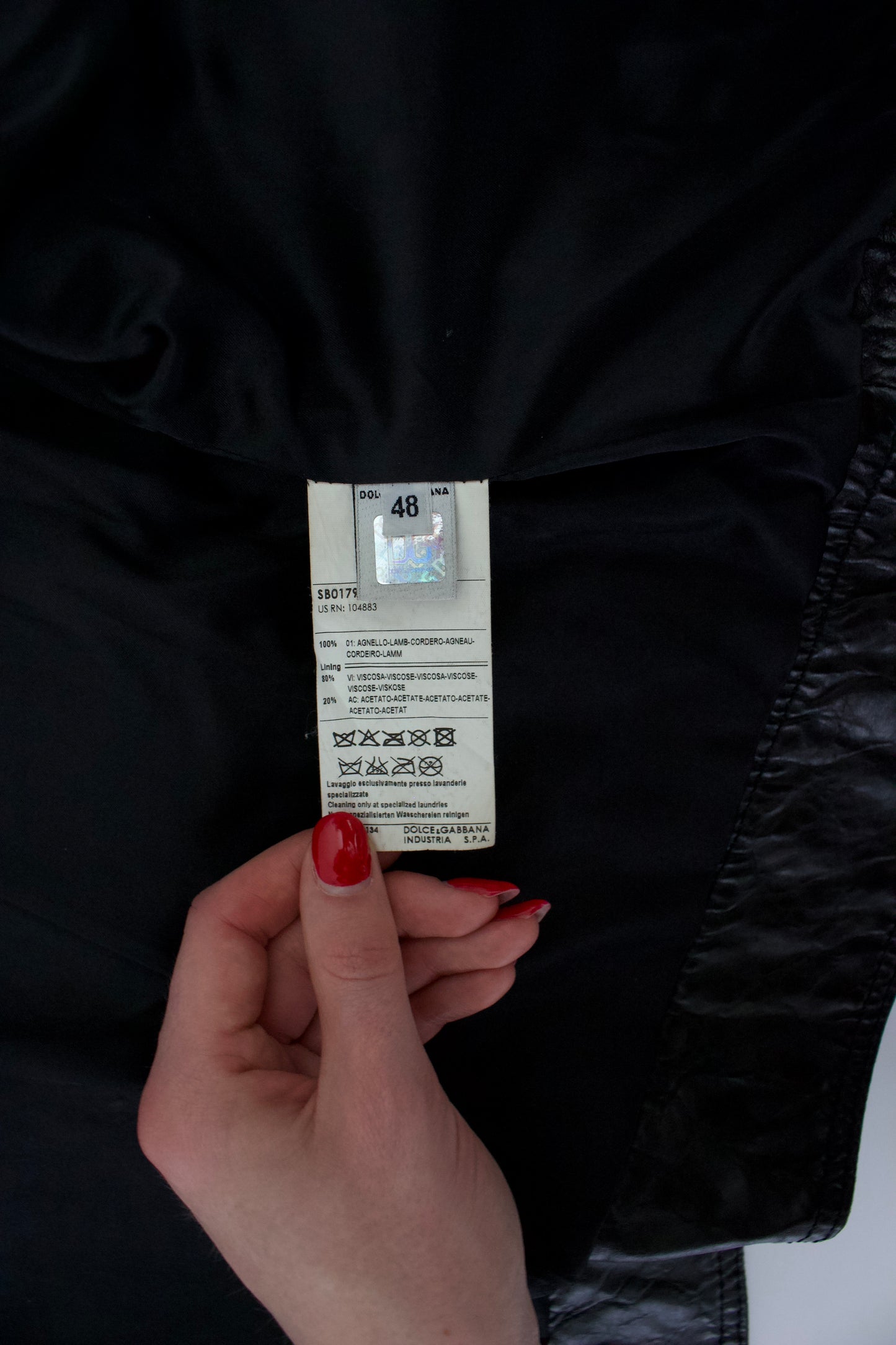Dolce & Gabbana 2000s black leather multi-pocket jacket