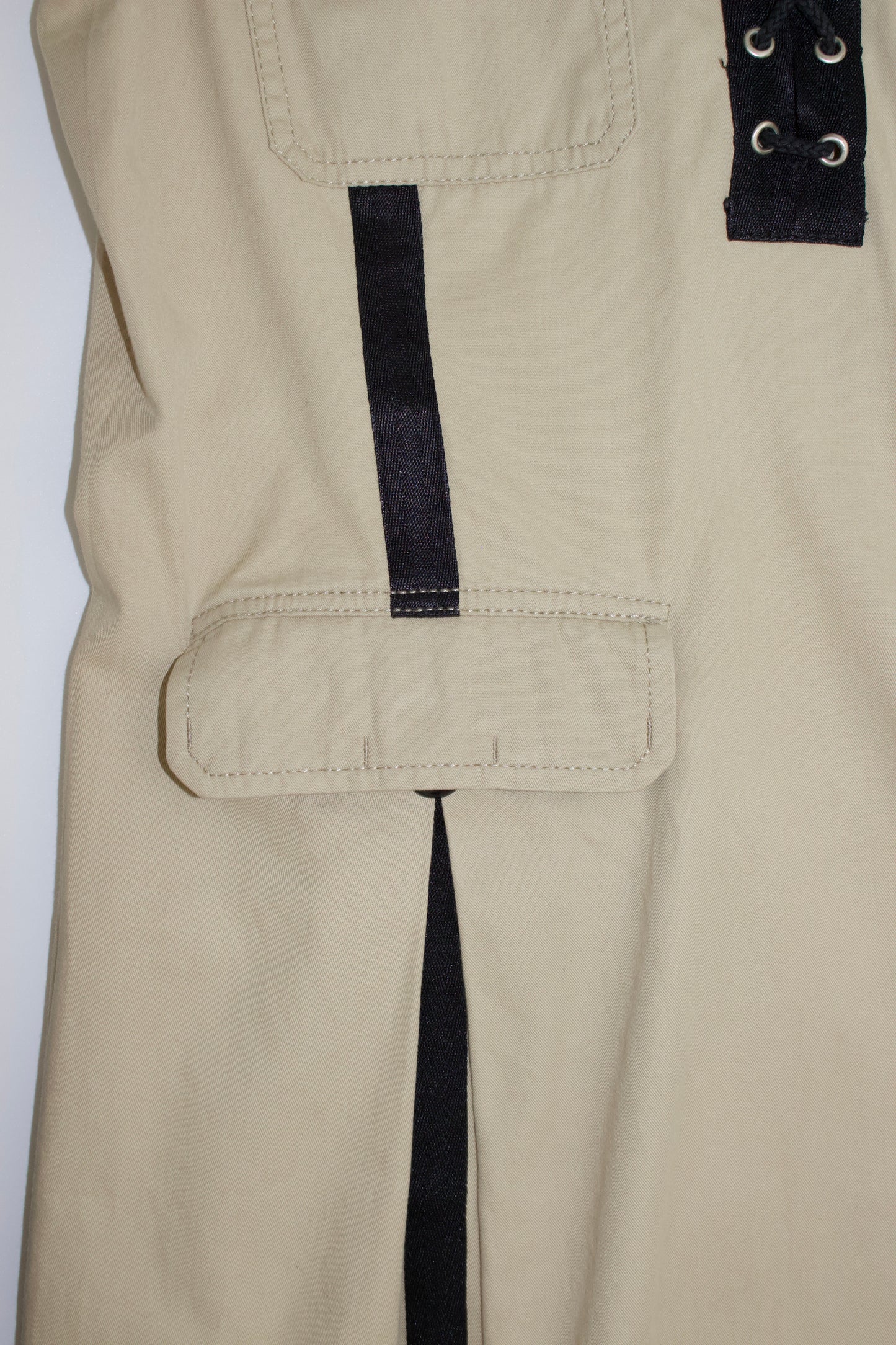 Dolce & Gabbana cream dress with lace-up detailing