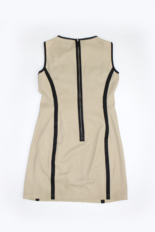 Dolce & Gabbana cream dress with lace-up detailing