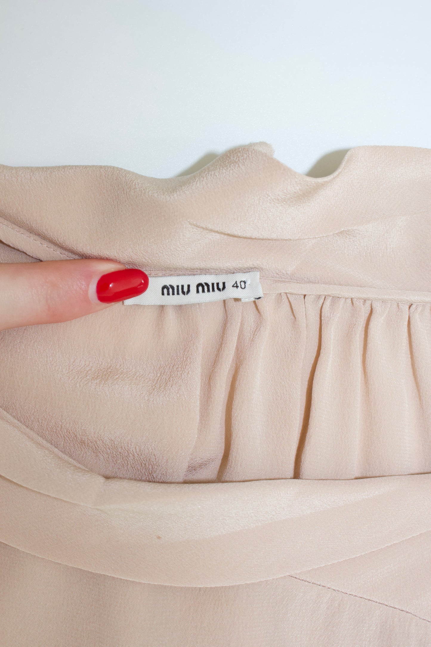 Miu Miu pink silk dress