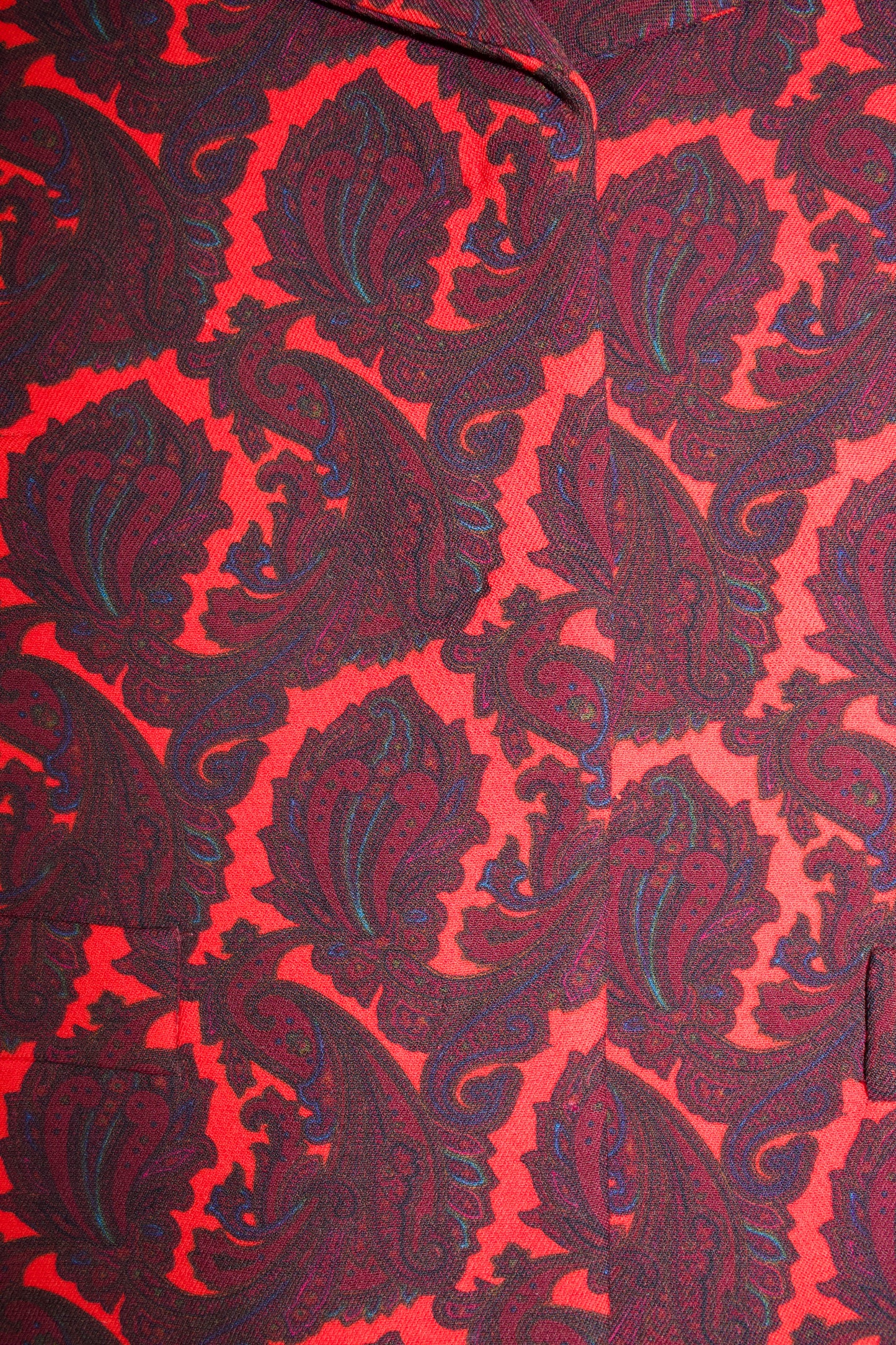 Miu Miu FW2005 red paisley-print wool blazer