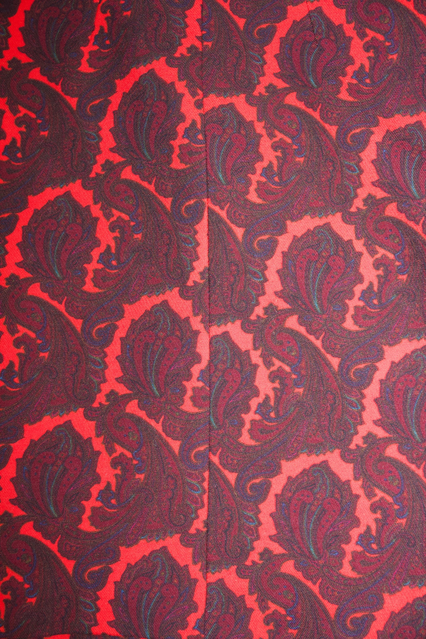 Miu Miu FW2005 red paisley-print wool blazer