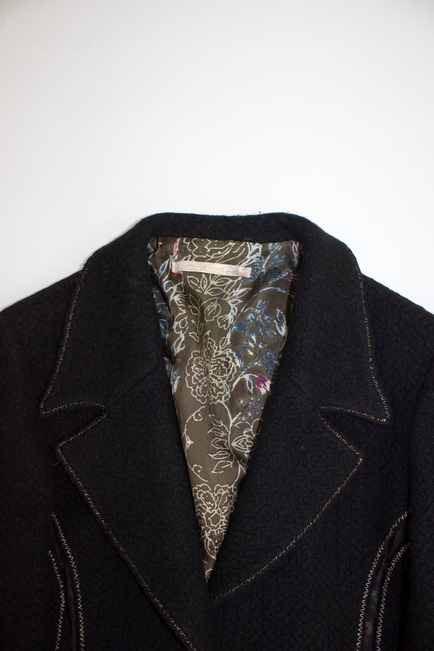 Roberto Cavalli black wool blazer