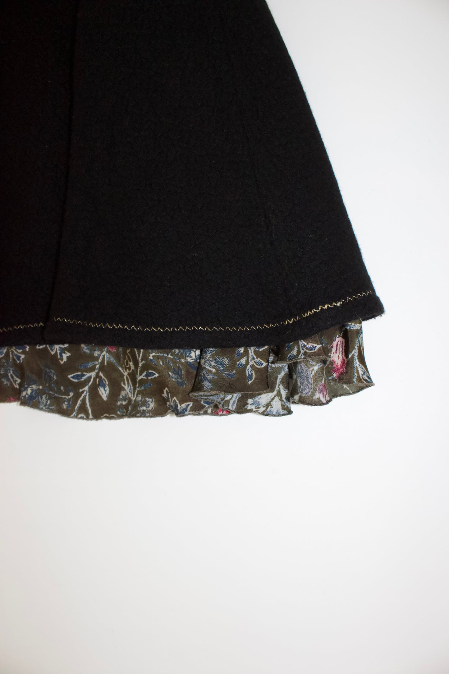 Roberto Cavalli black wool midi-skirt