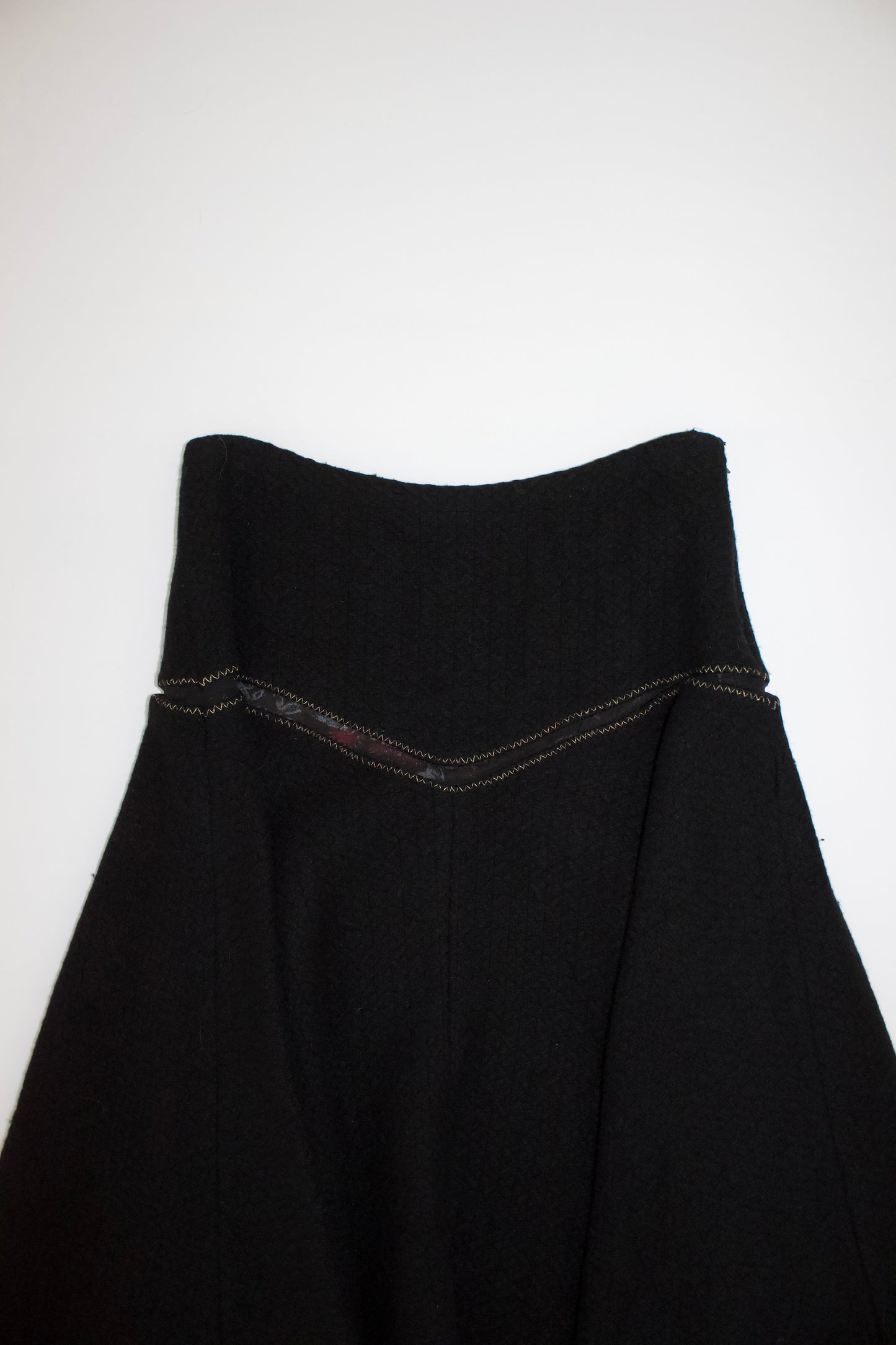 Roberto Cavalli black wool midi-skirt