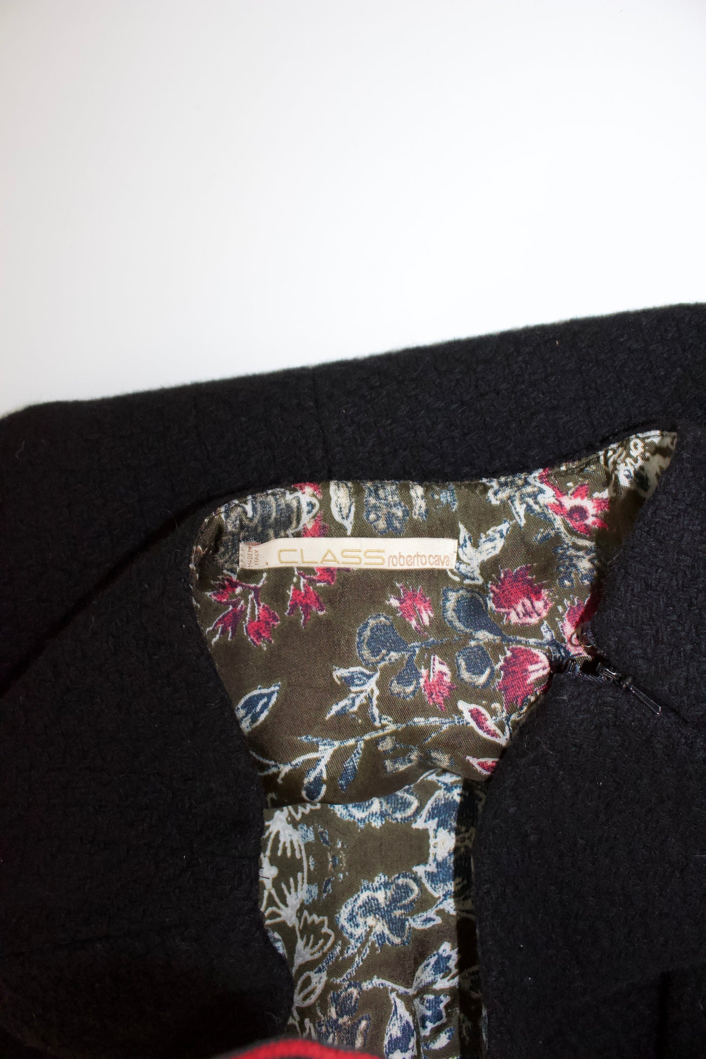 Roberto Cavalli black wool midi-skirt