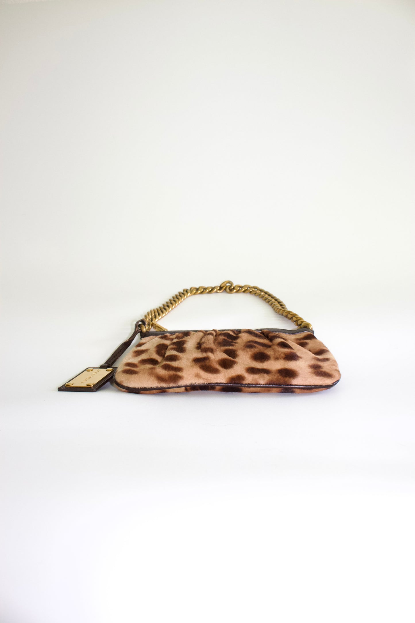 Dolce & Gabbana 2000s cheetah print cowhide shoulder bag