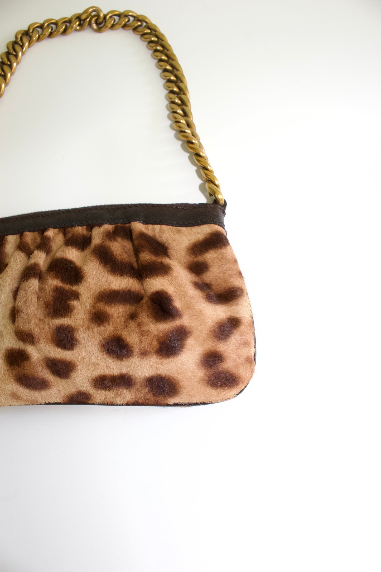 Dolce & Gabbana 2000s cheetah print cowhide shoulder bag