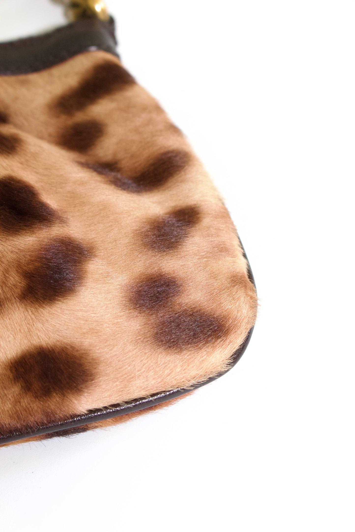 Dolce & Gabbana 2000s cheetah print cowhide shoulder bag