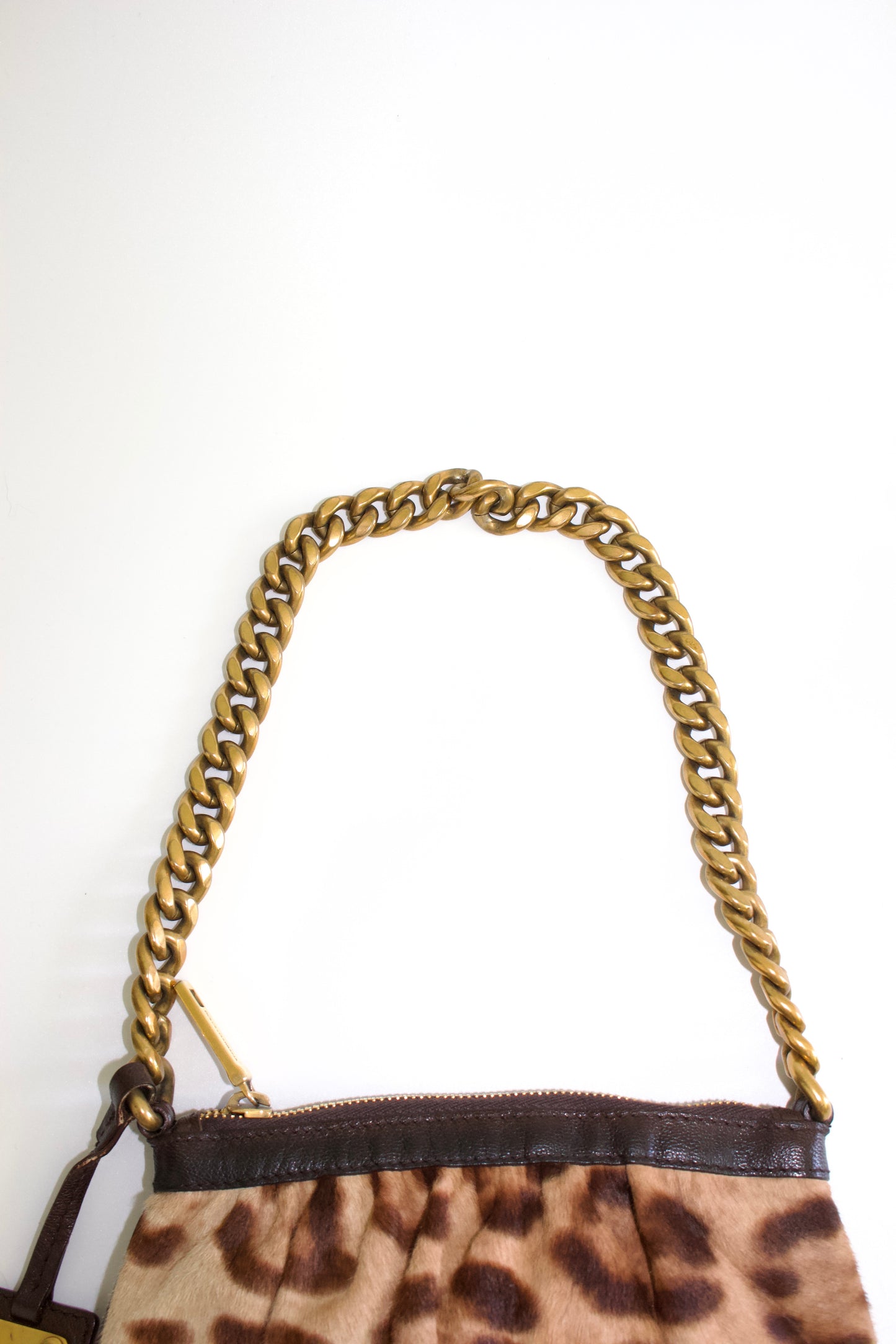 Dolce & Gabbana 2000s cheetah print cowhide shoulder bag