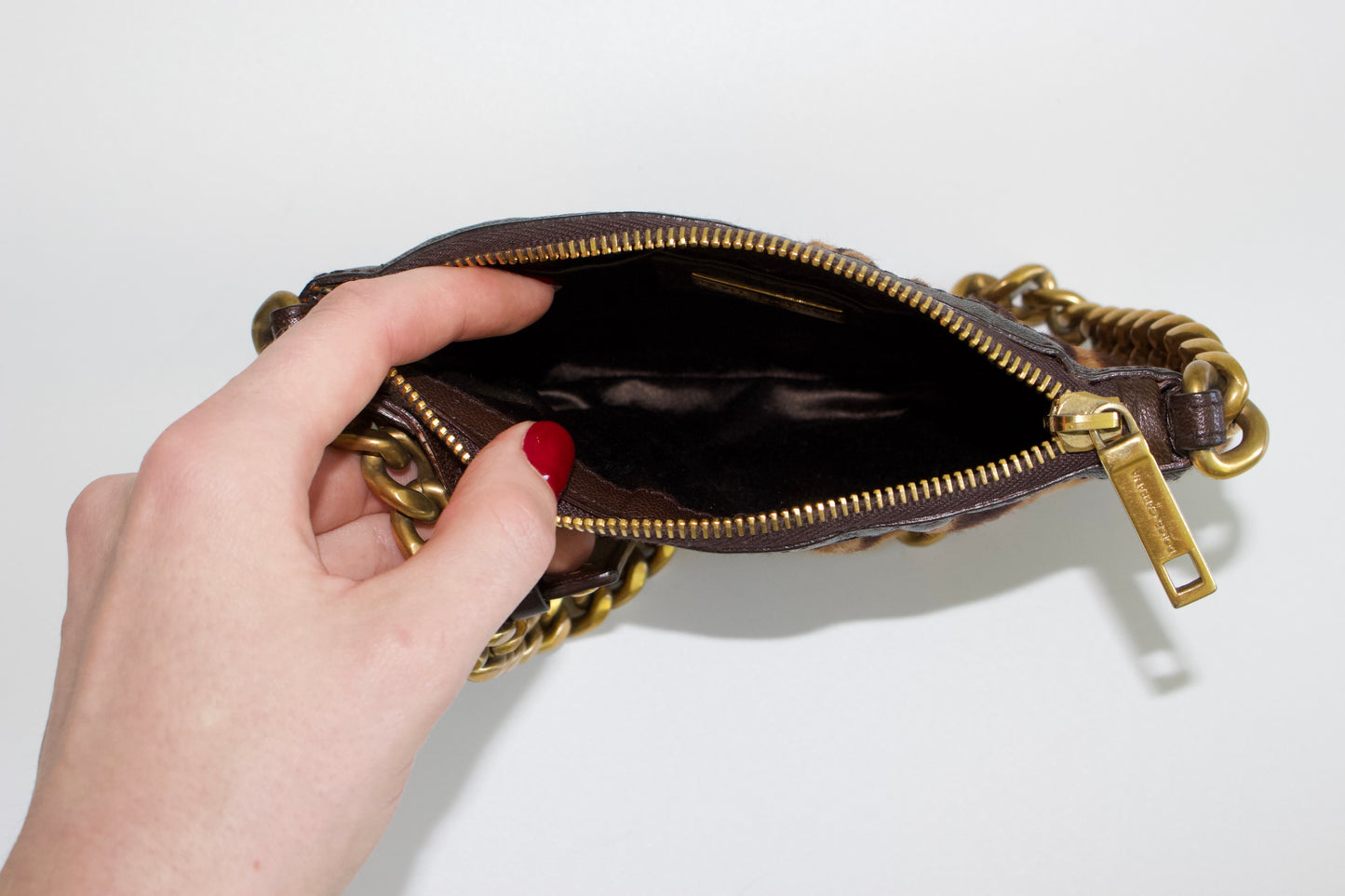 Dolce & Gabbana 2000s cheetah print cowhide shoulder bag
