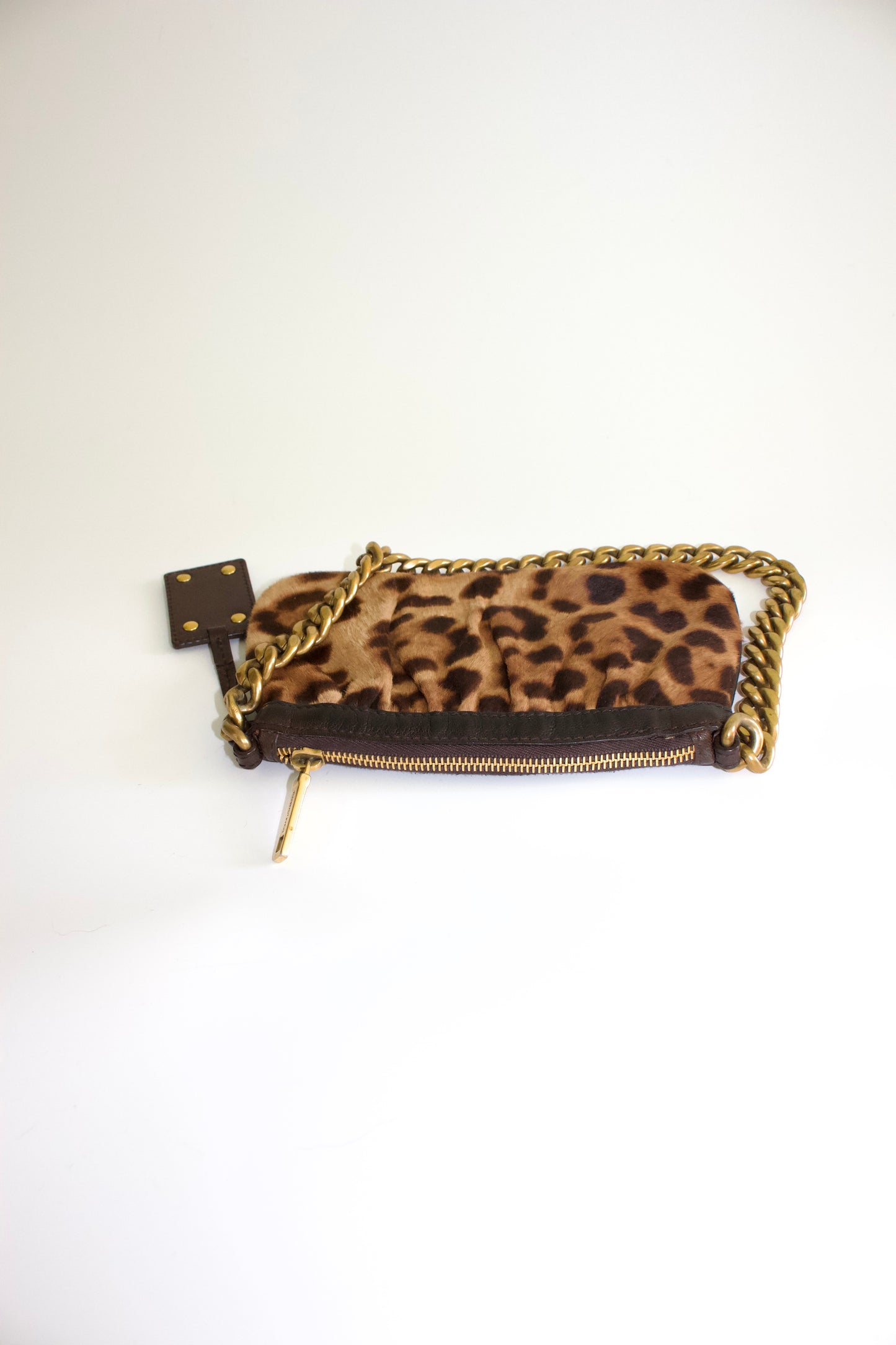 Dolce & Gabbana 2000s cheetah print cowhide shoulder bag