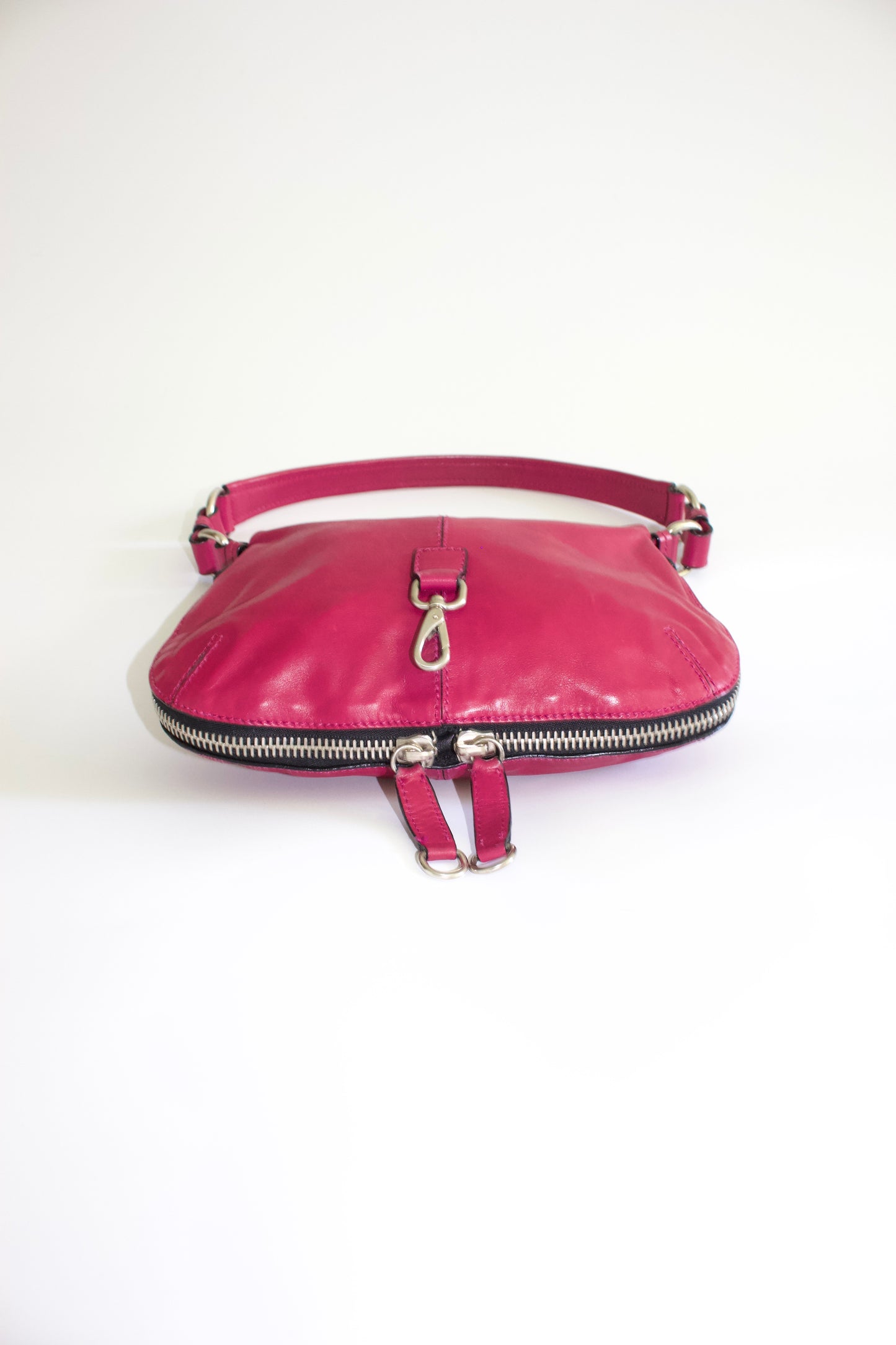 Miu Miu pink leather shoulder baguette
