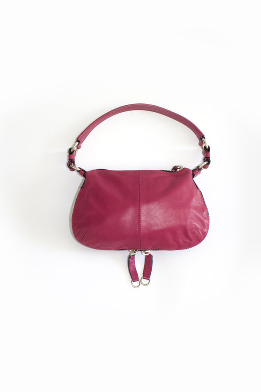 Miu Miu pink leather shoulder baguette