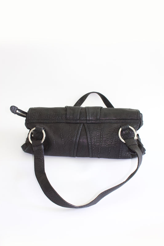 GF Ferre black leather shoulder bag