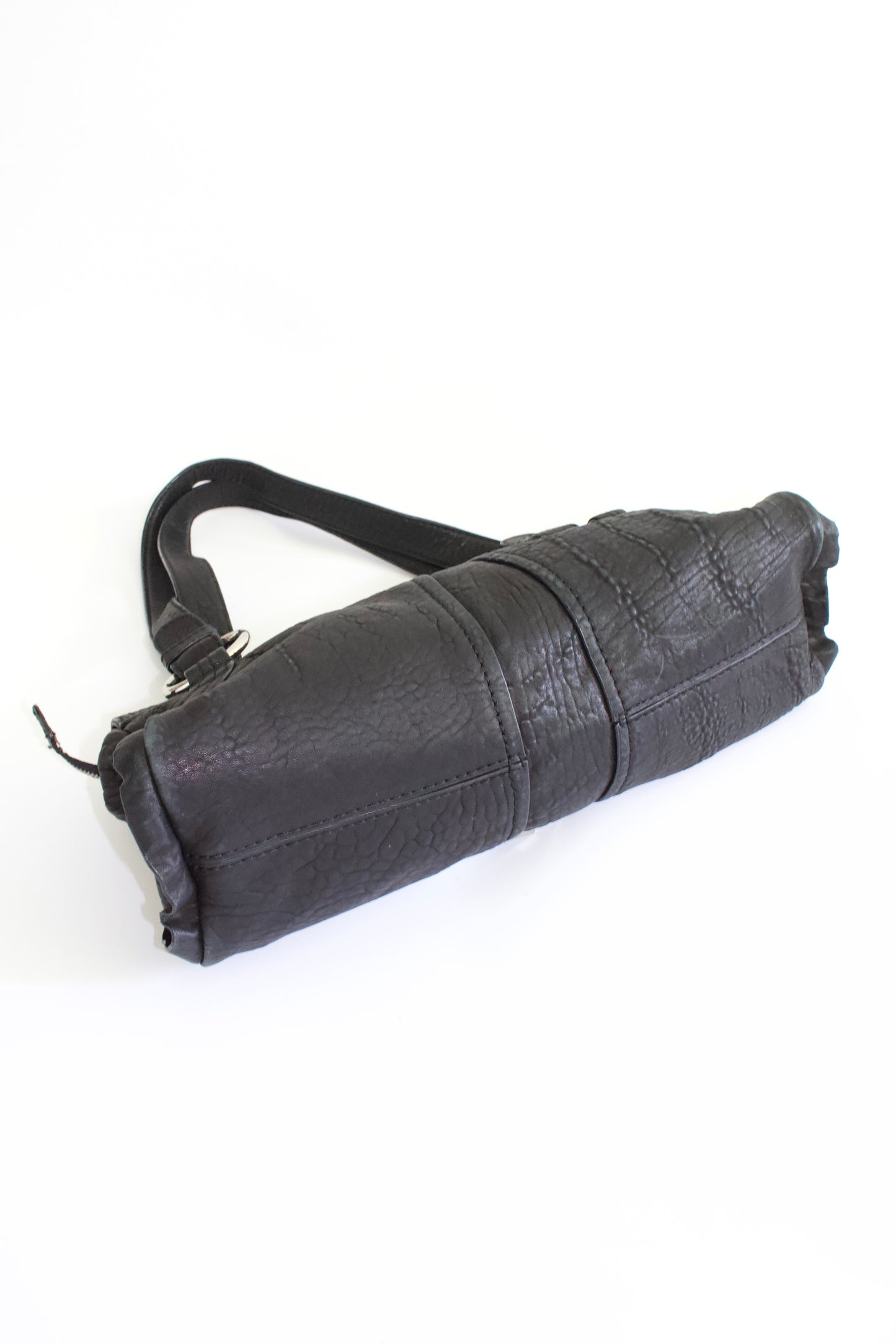 GF Ferre black leather shoulder bag