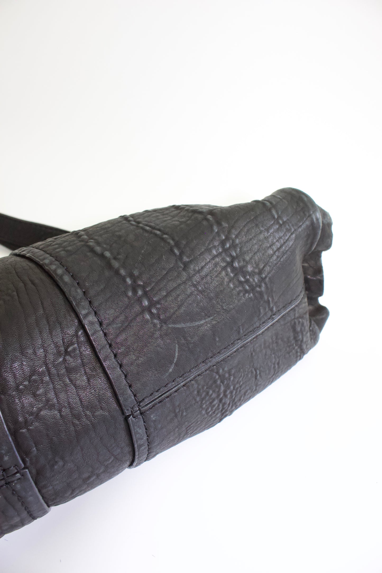 GF Ferre black leather shoulder bag