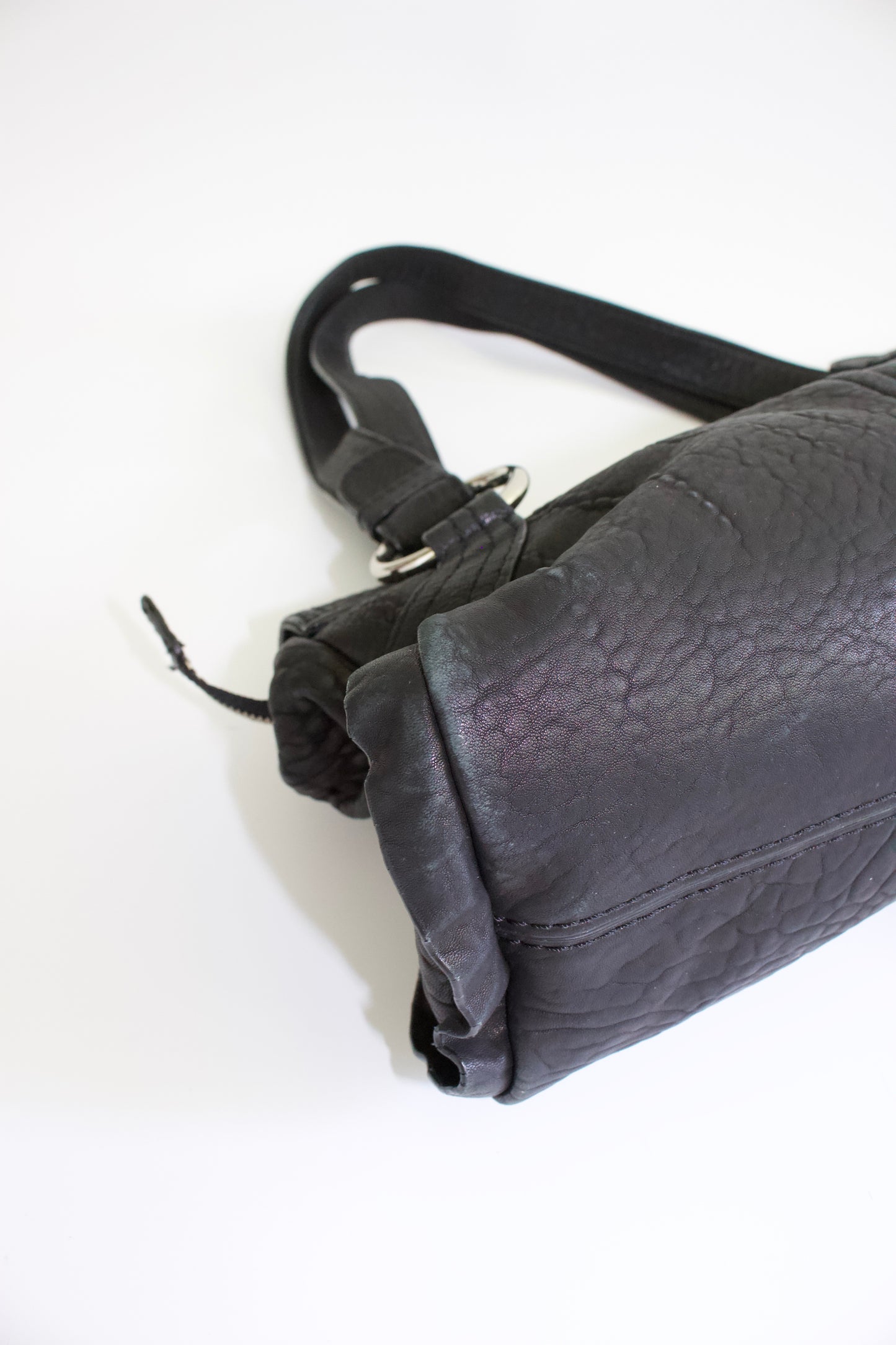 GF Ferre black leather shoulder bag