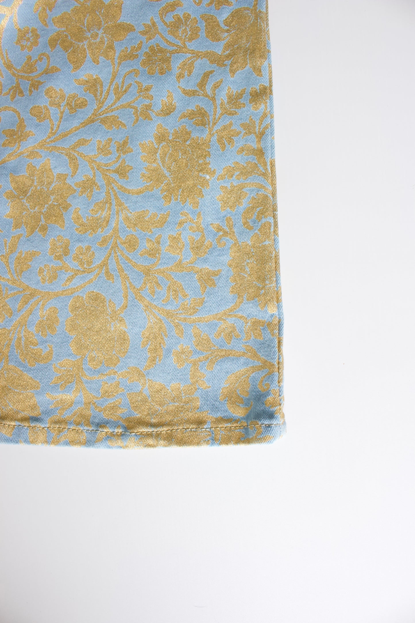 Roberto Cavalli golden floral jeans