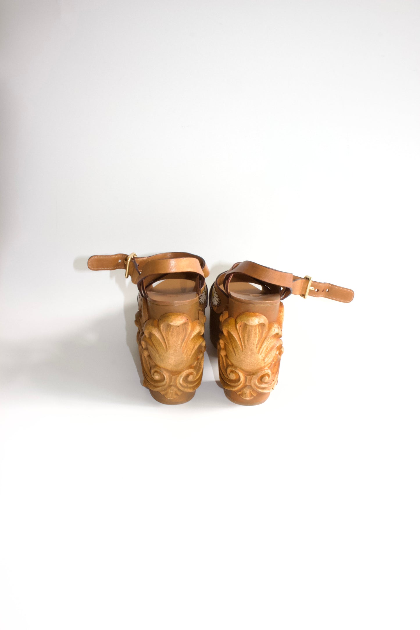 Miu Miu SS 2020 carved wedge sandals