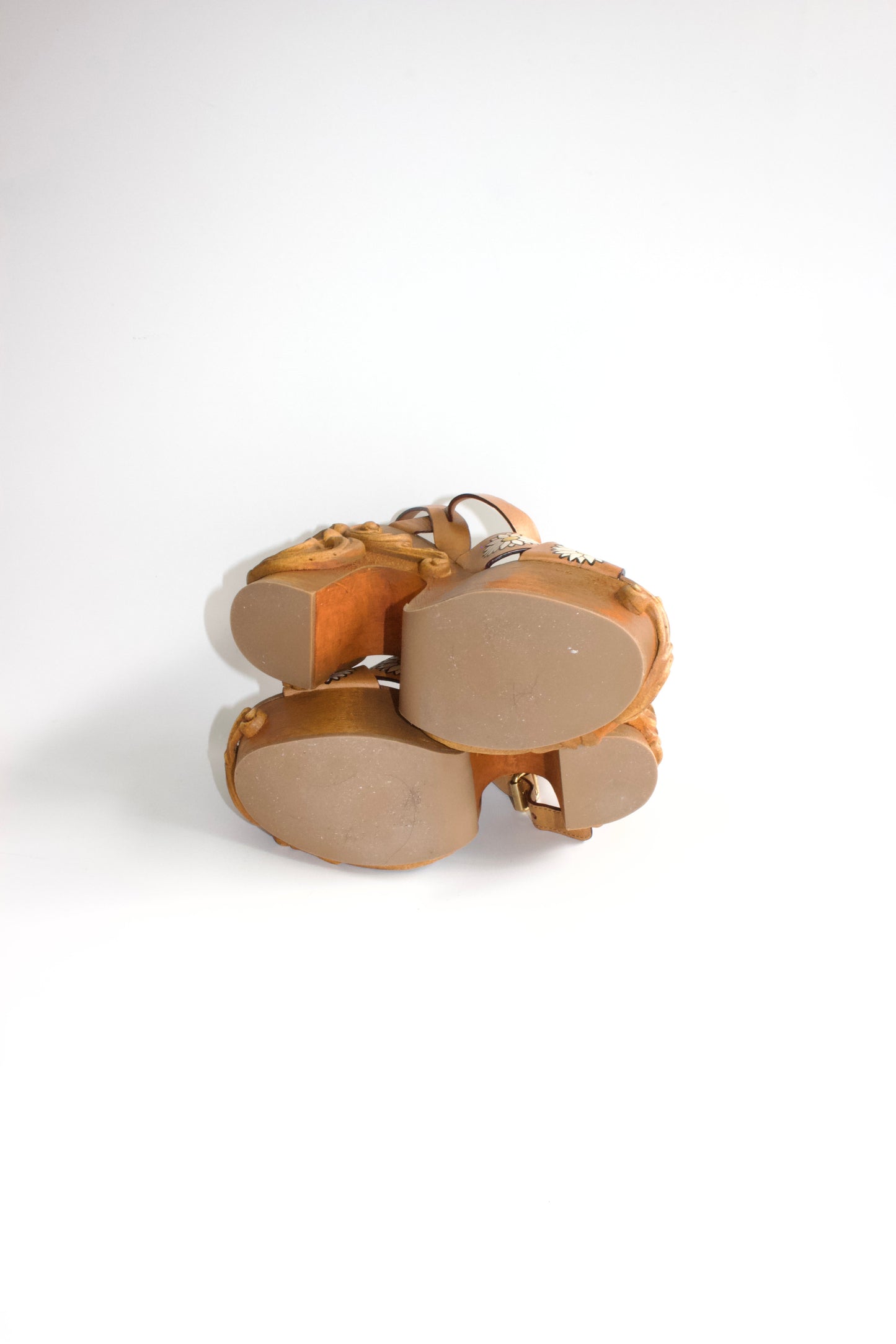 Miu Miu SS 2020 carved wedge sandals