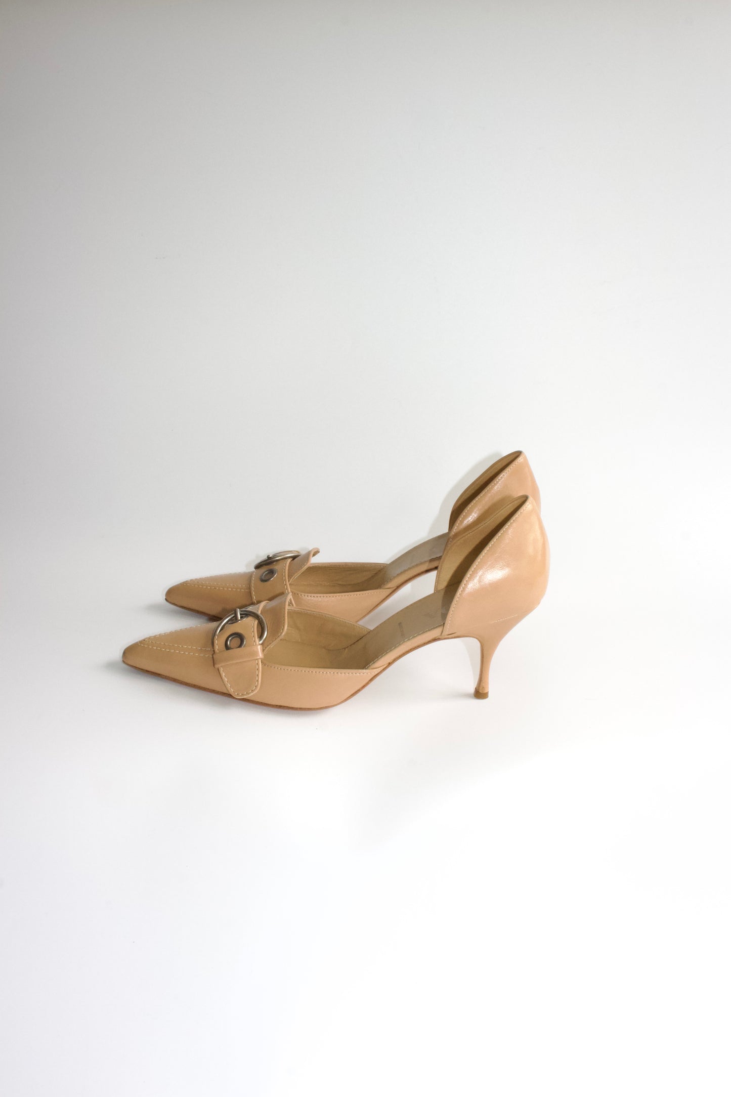 Prada SS 2002 beige leather heels