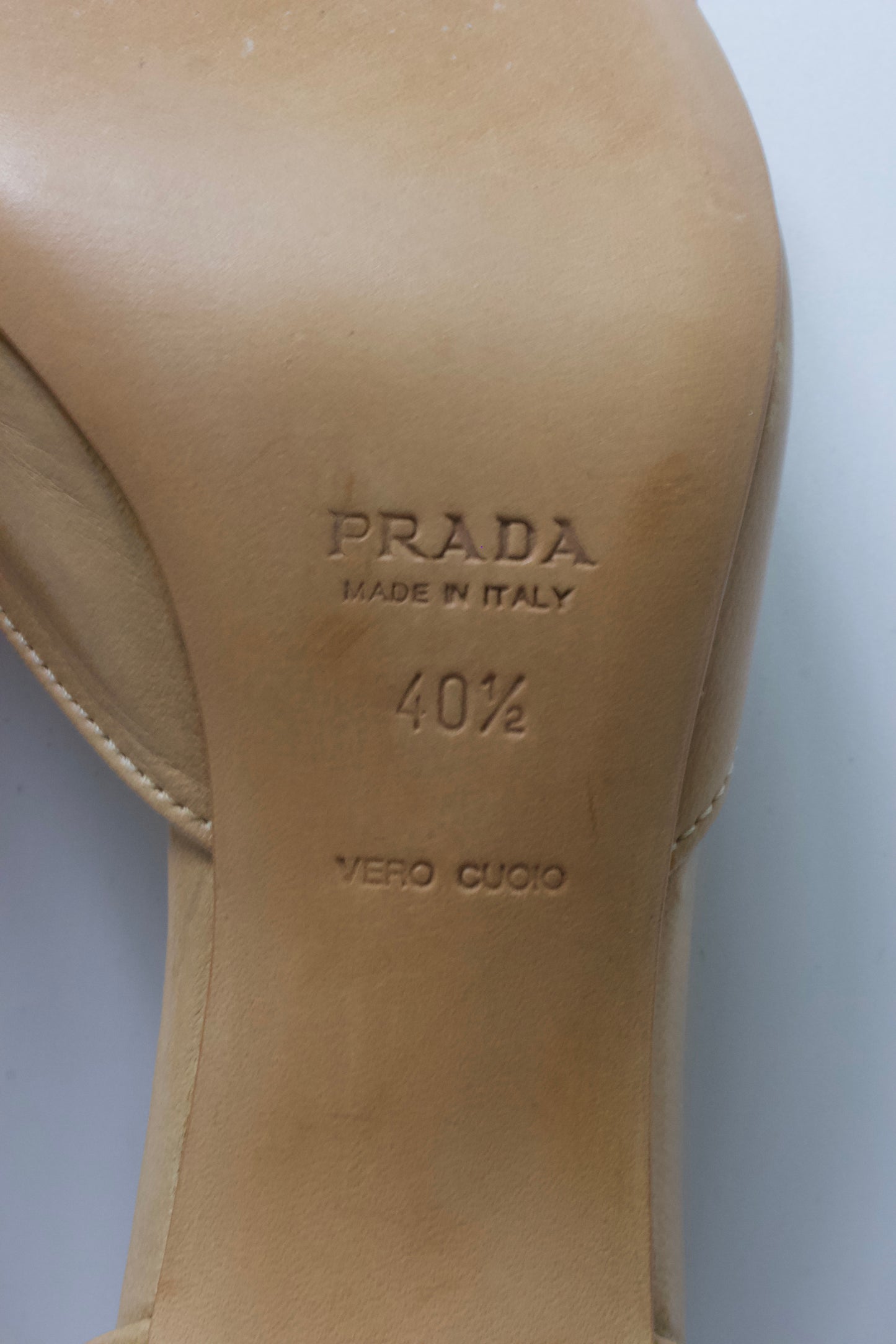 Prada SS 2002 beige leather heels