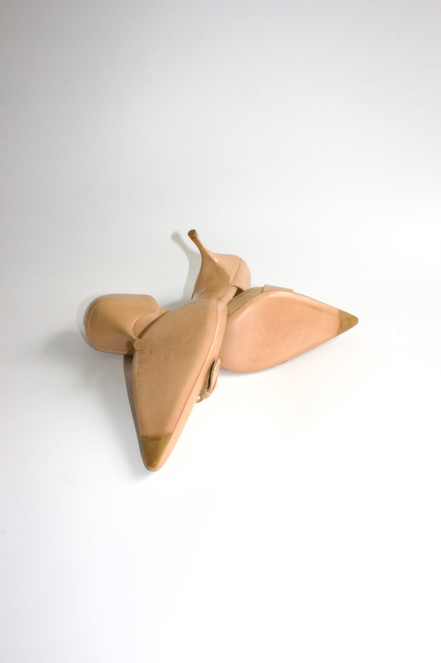Prada SS 2002 beige leather heels
