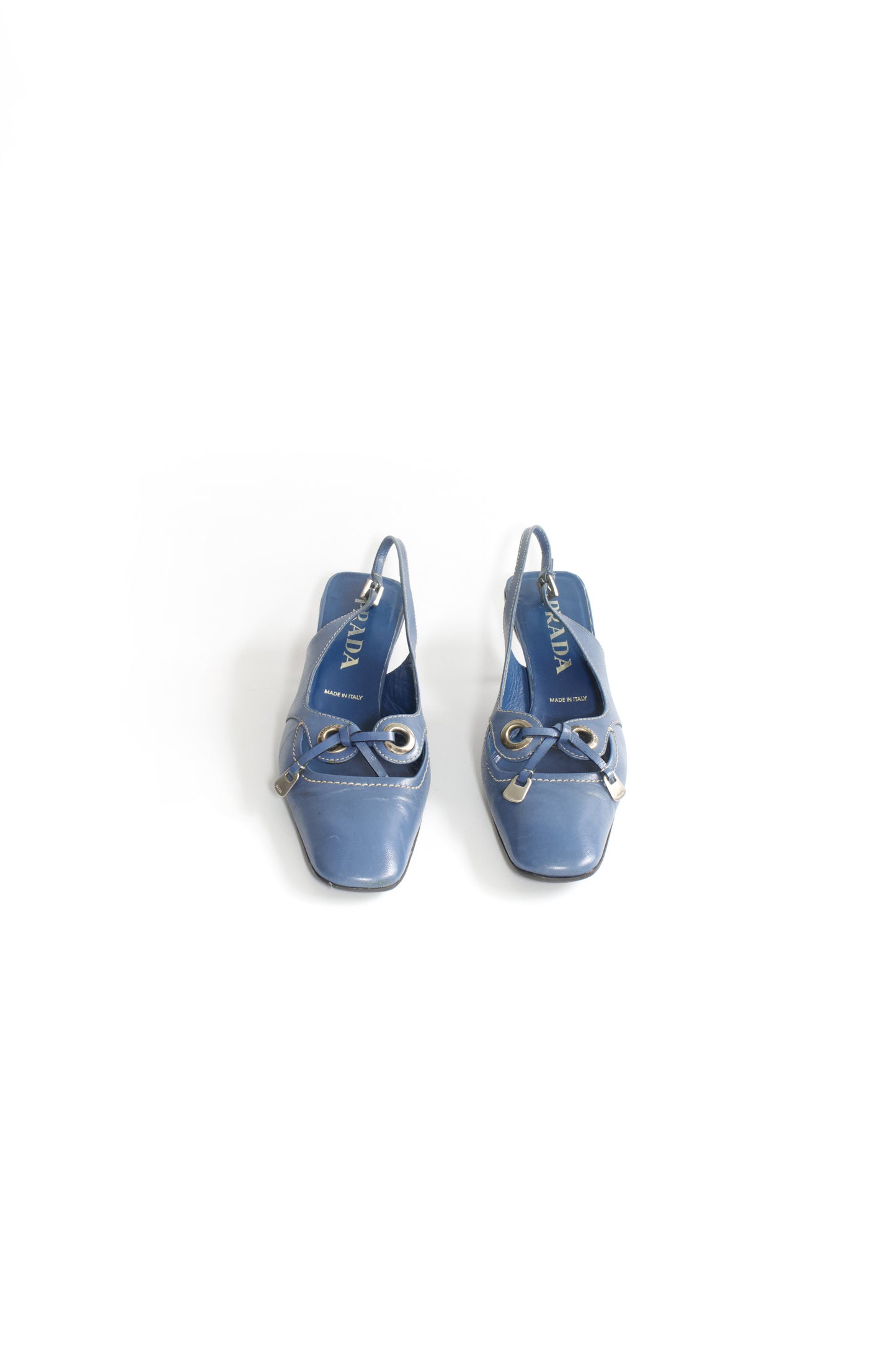 Prada 2000s azzure kitten heels