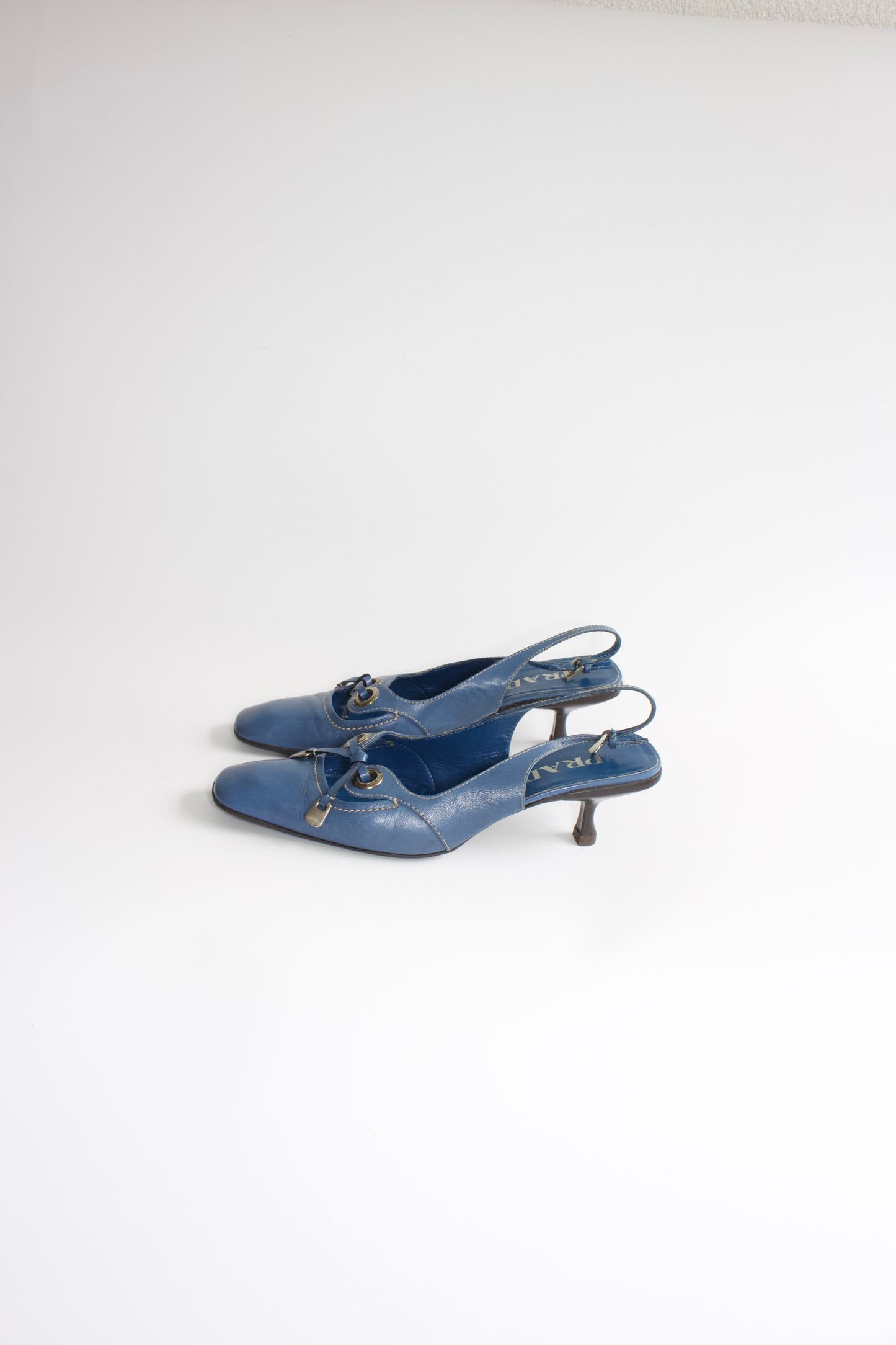 Prada 2000s azzure kitten heels