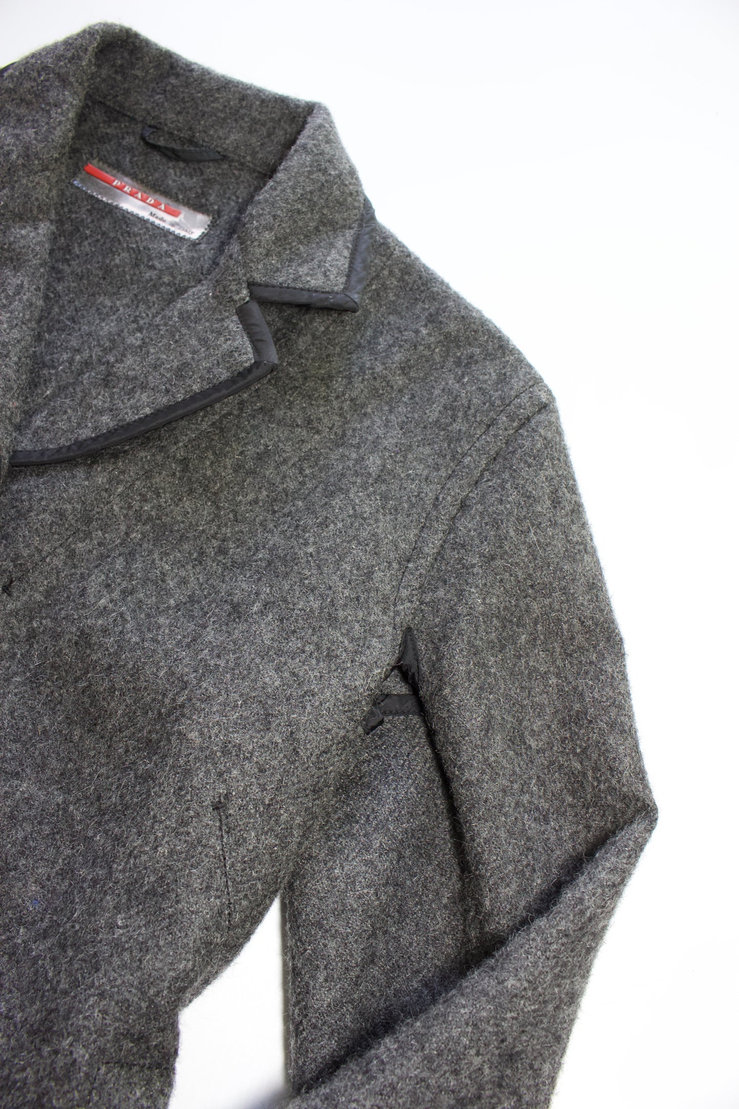 Prada 2000s grey wool blazer