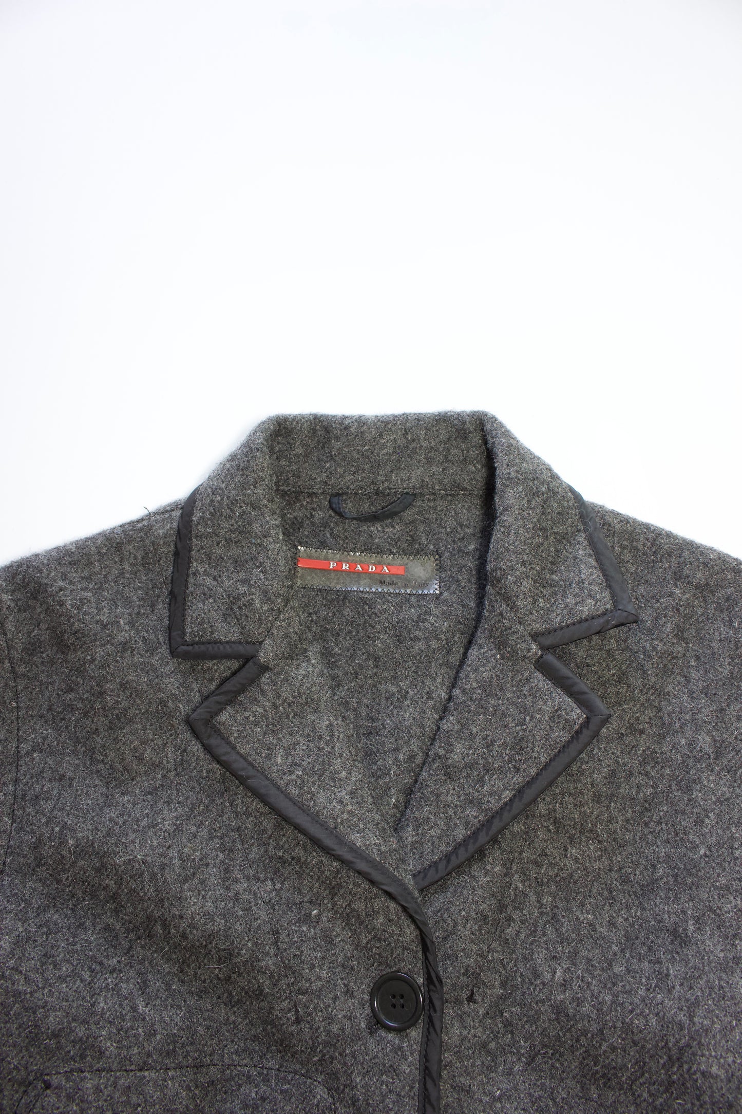 Prada 2000s grey wool blazer
