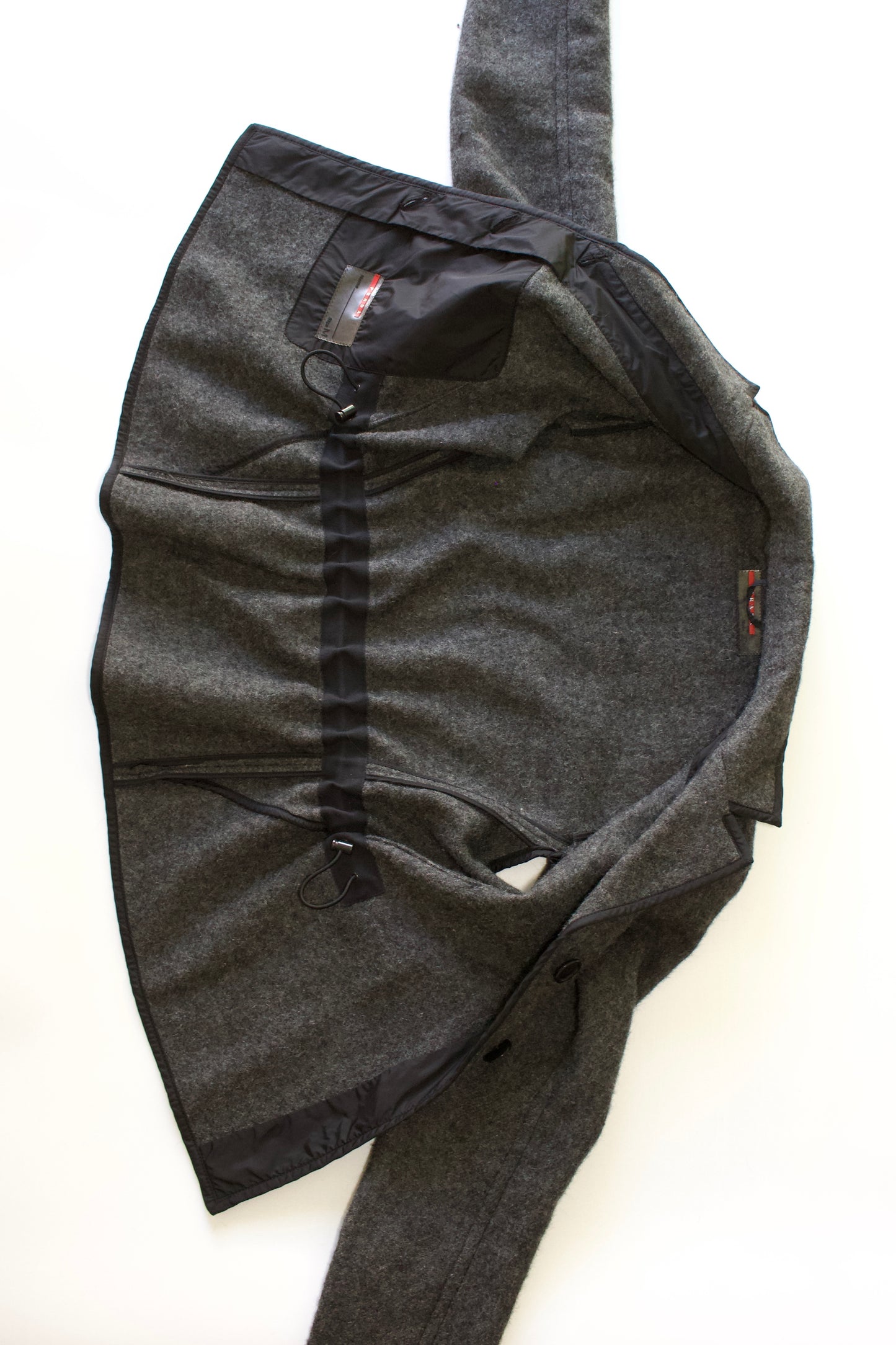 Prada 2000s grey wool blazer