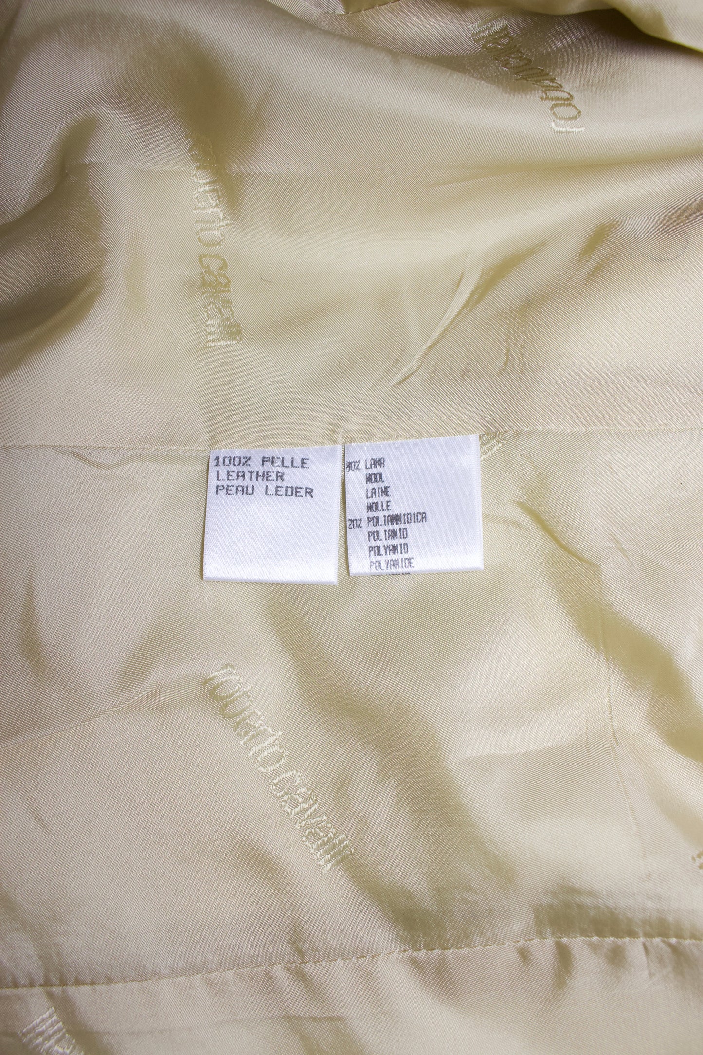 Roberto Cavalli FW 1999 wool & leather blazer