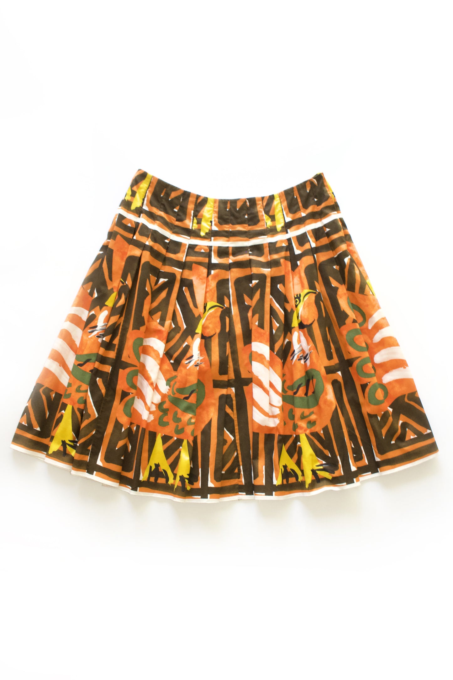 Prada SS 2004 patterned A-line skirt