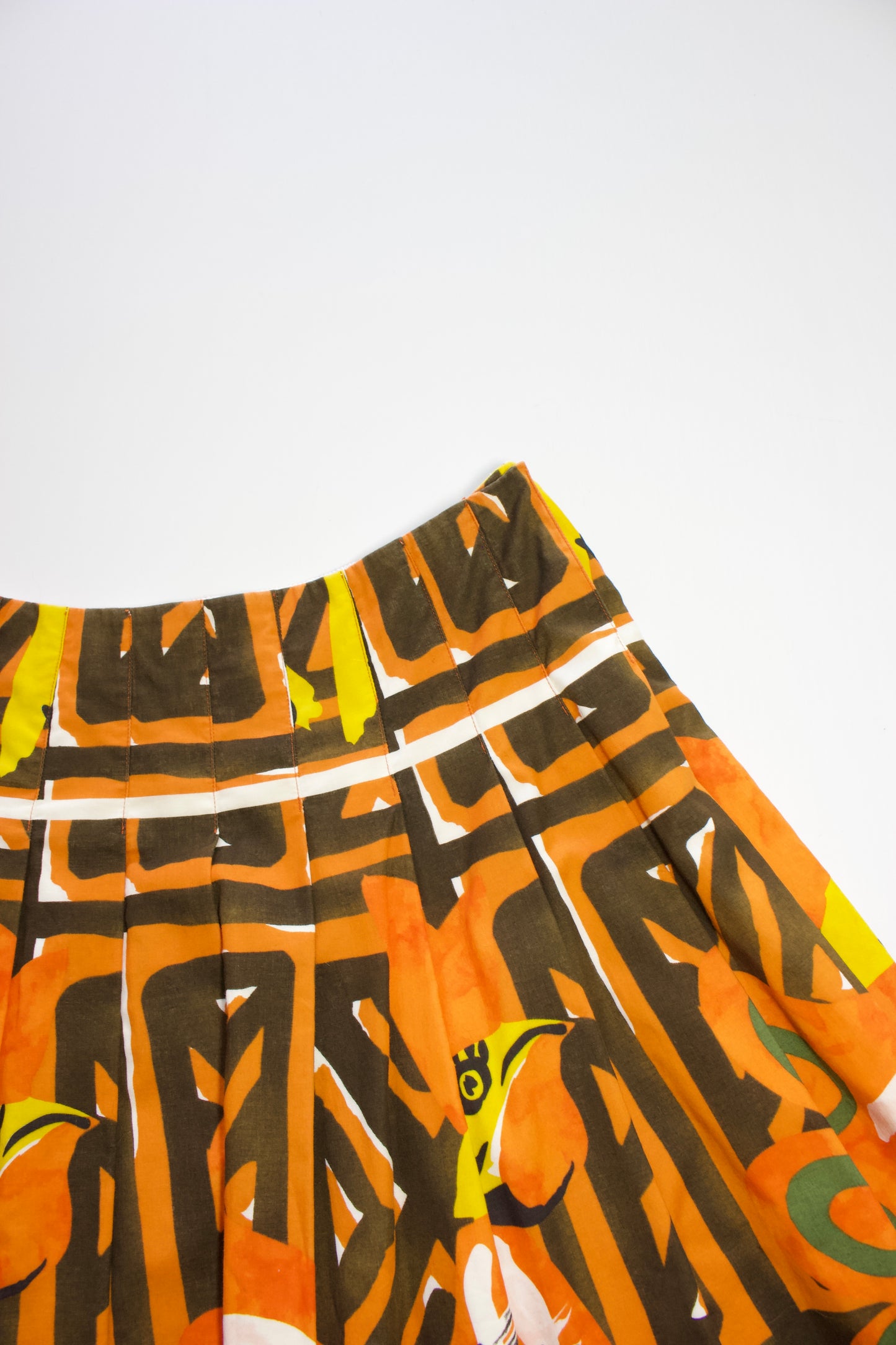 Prada SS 2004 patterned A-line skirt