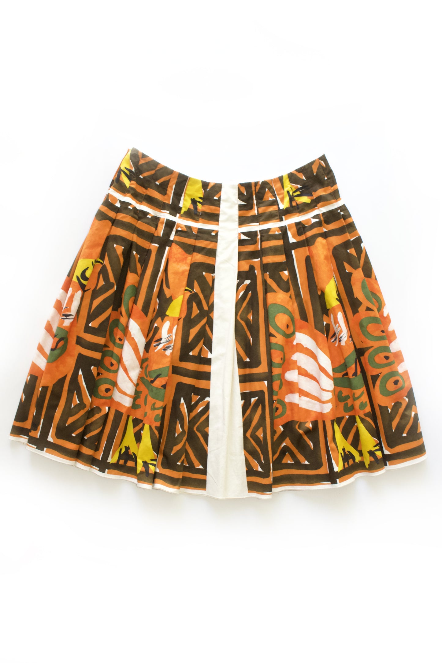Prada SS 2004 patterned A-line skirt