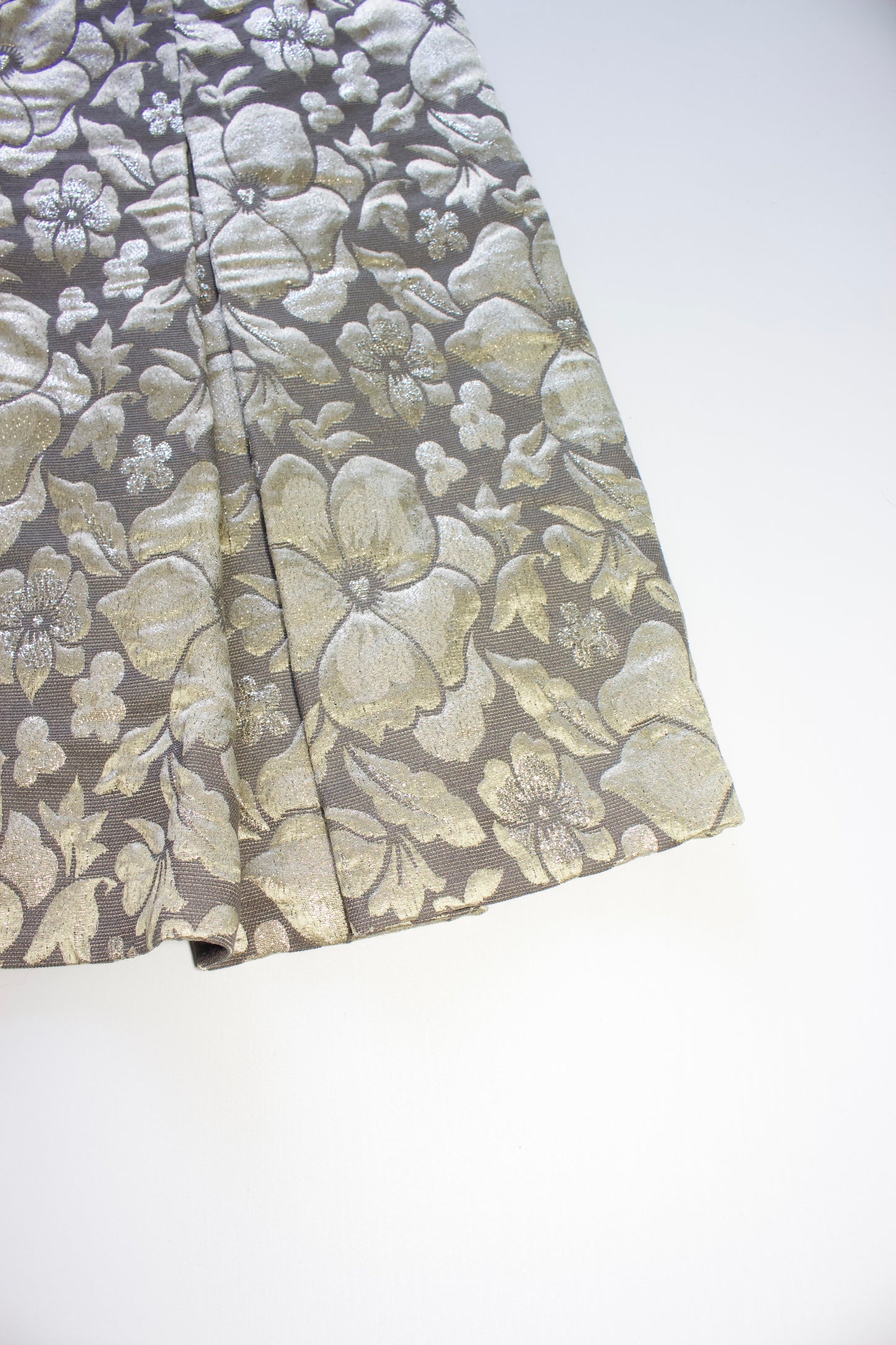 Miu Miu FW 2004 silver brocade skirt