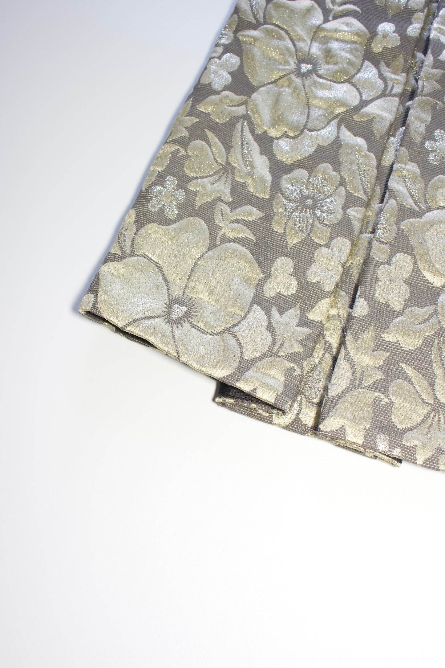 Miu Miu FW 2004 silver brocade skirt