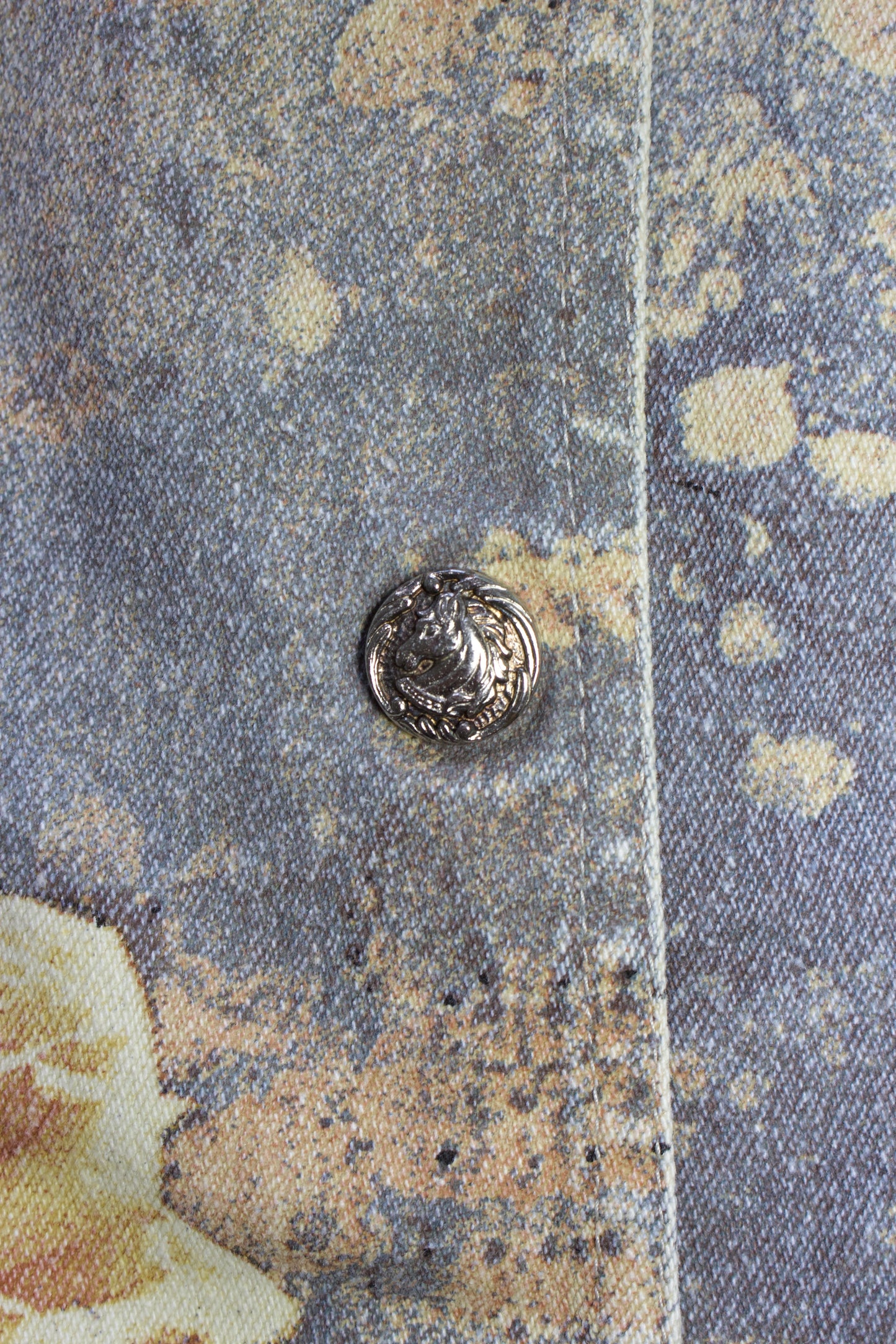 Roberto Cavalli FW 1994 Renaissance denim vest