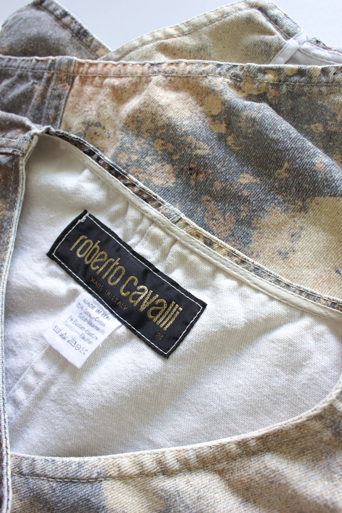 Roberto Cavalli FW 1994 Renaissance denim vest