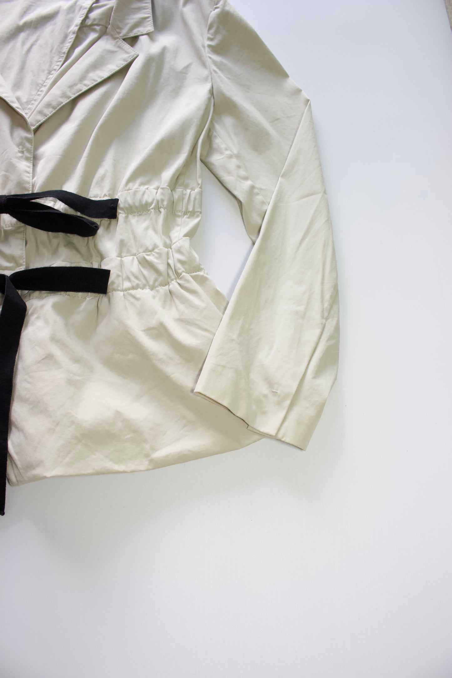 Prada SS 2009 cream blazer with tie details
