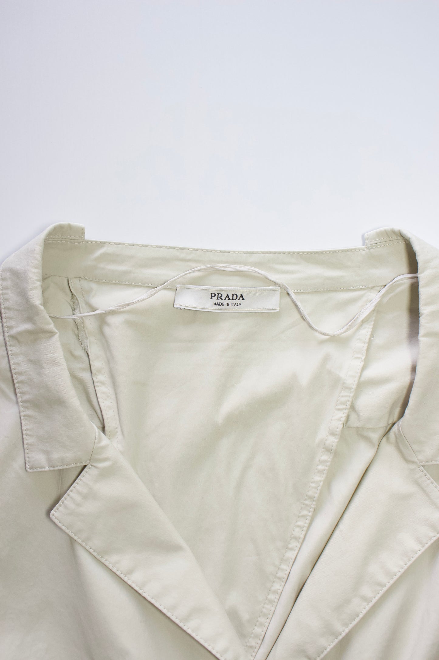 Prada SS 2009 cream blazer with tie details