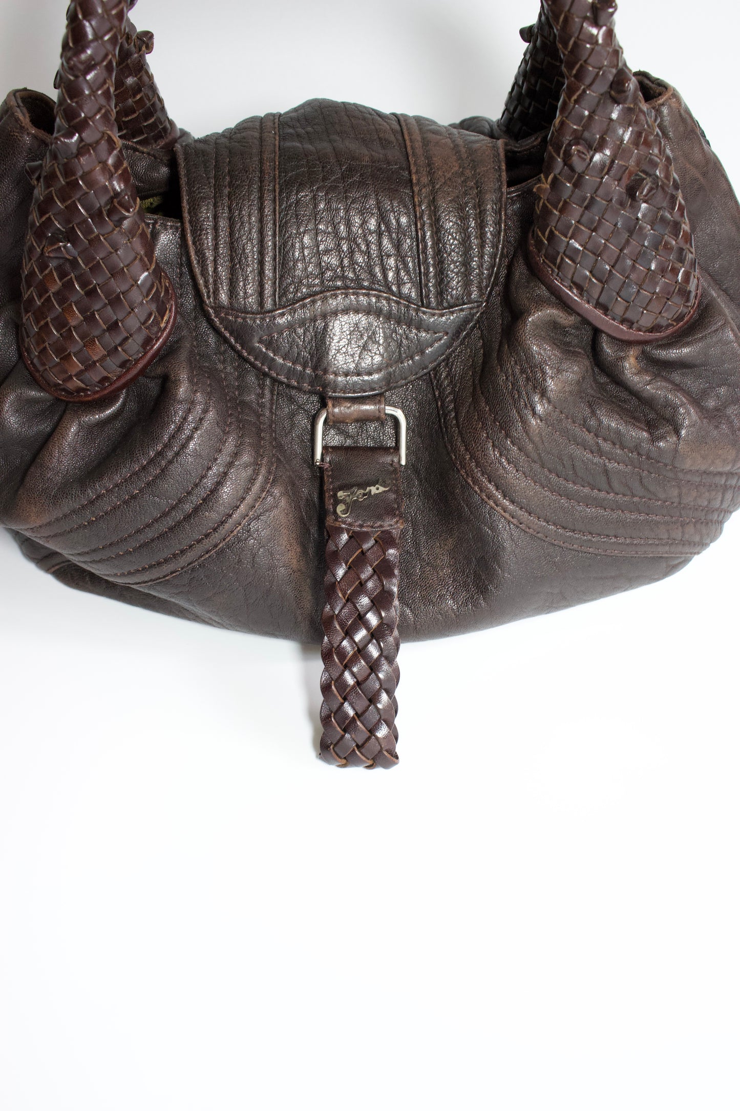 Fendi mini-Spy brown leather bag