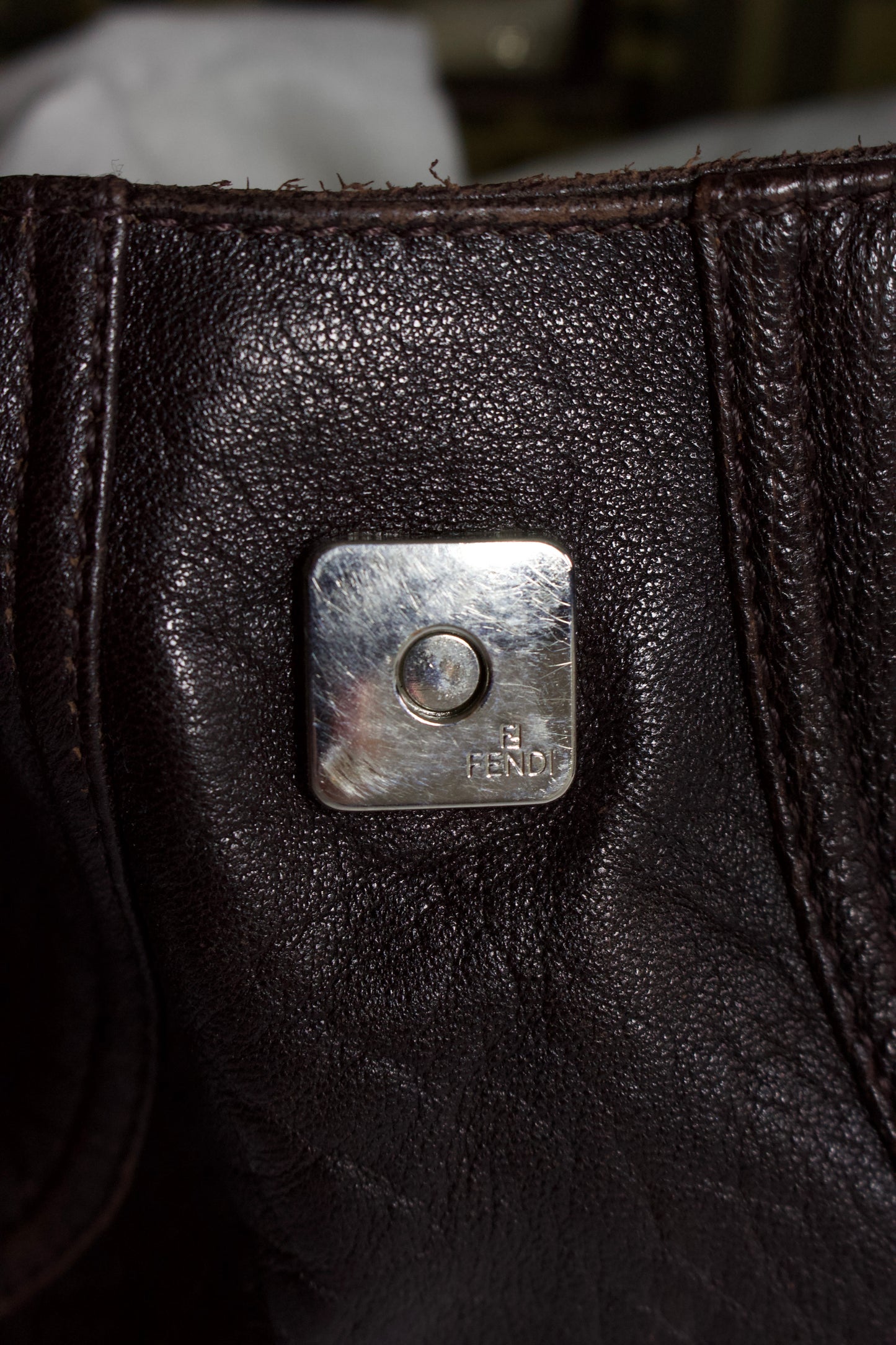 Fendi mini-Spy brown leather bag