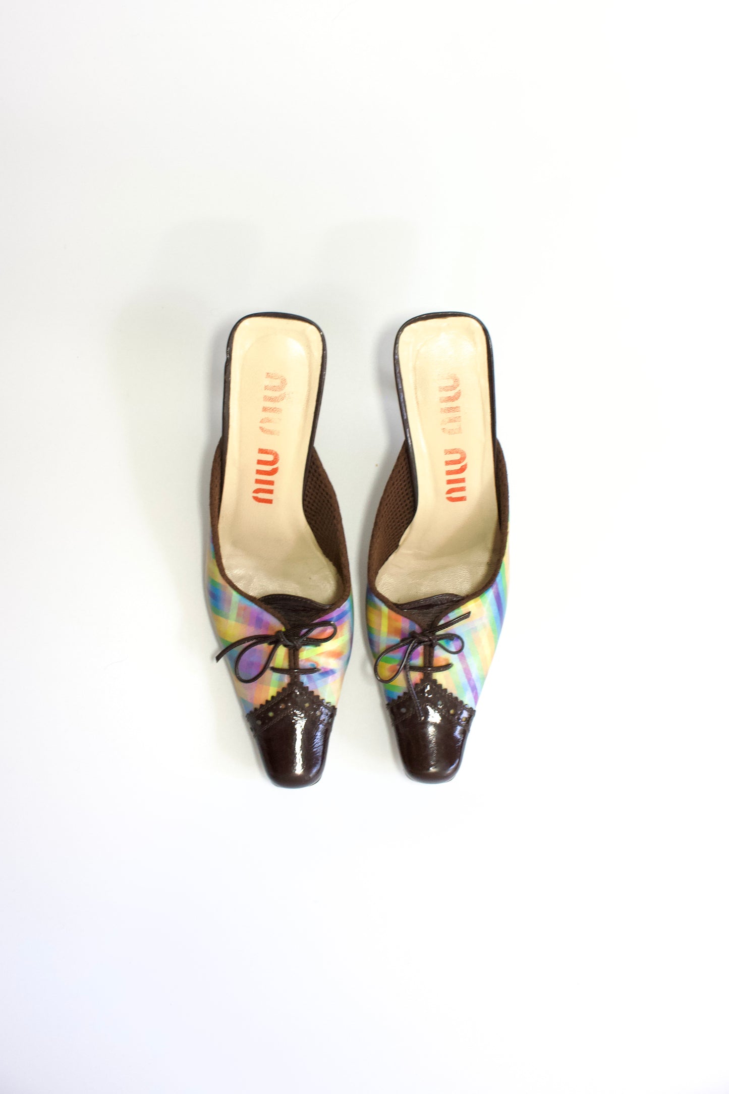 Miu Miu FW 1999 holographic kitten heels