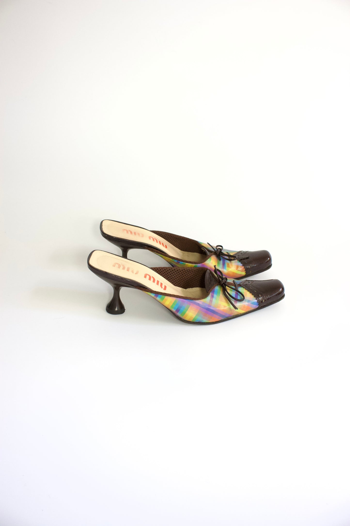 Miu Miu FW 1999 holographic kitten heels