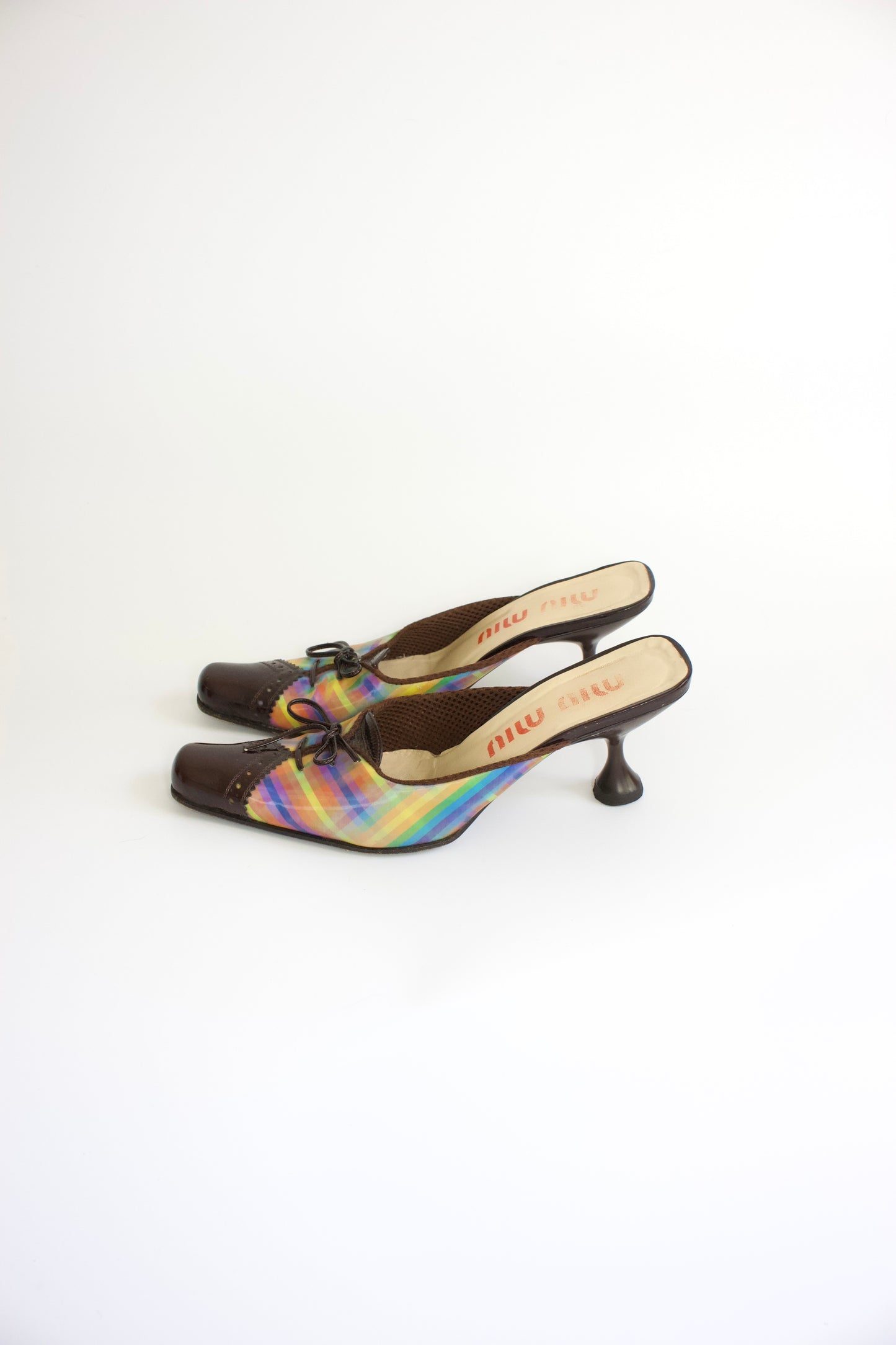 Miu Miu FW 1999 holographic kitten heels